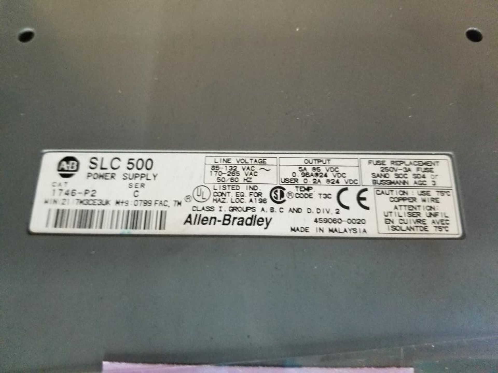 Allen Bradley SLC PLC rack with cards. - Image 4 of 7