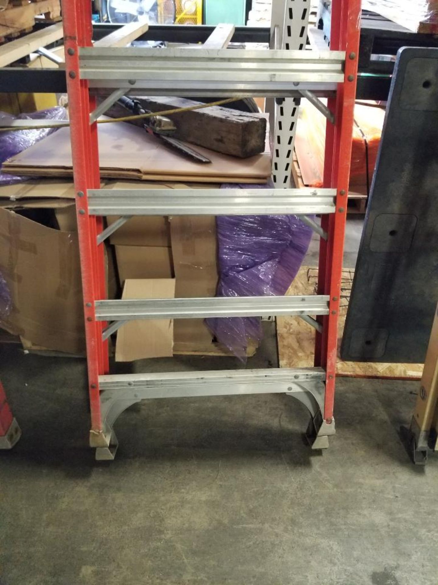 12ft Louisville folding fiberglass ladder. 300lb capacity. - Image 2 of 4