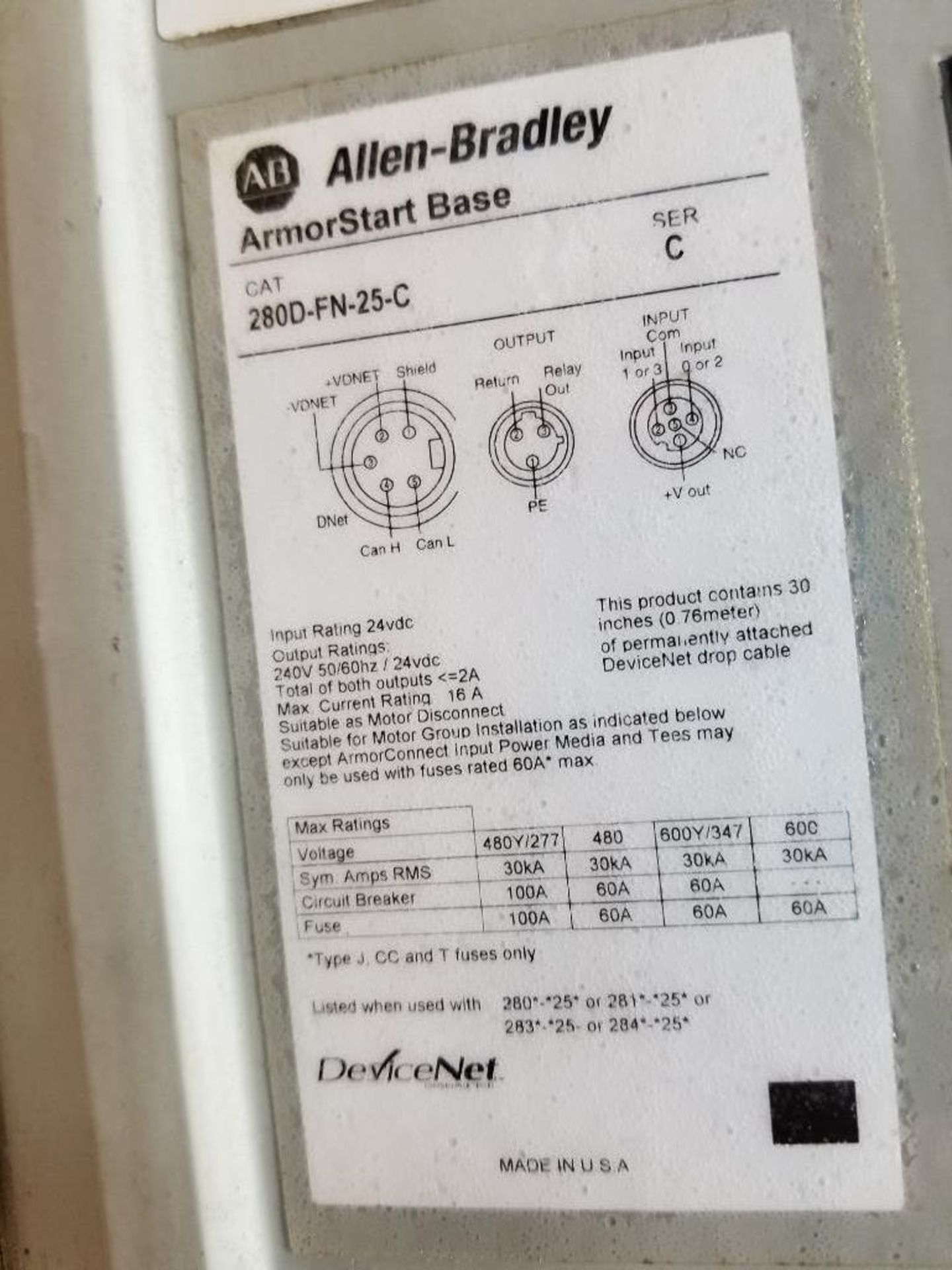 Allen Bradley Armorstart unit. Control module with base unit. - Image 3 of 4