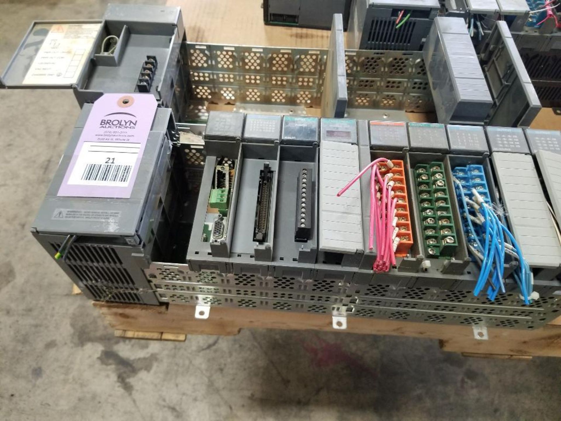 Qty 2 - Allen Bradley SLC PLC rack with cards. - Image 8 of 8