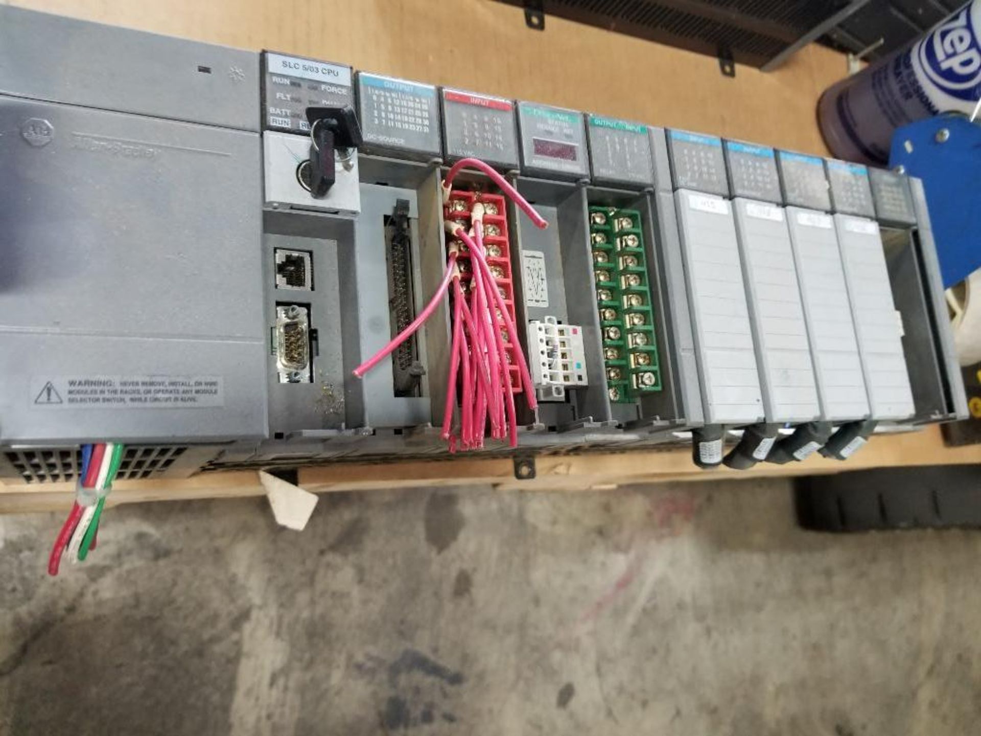 Allen Bradley SLC PLC rack with cards. - Image 5 of 7