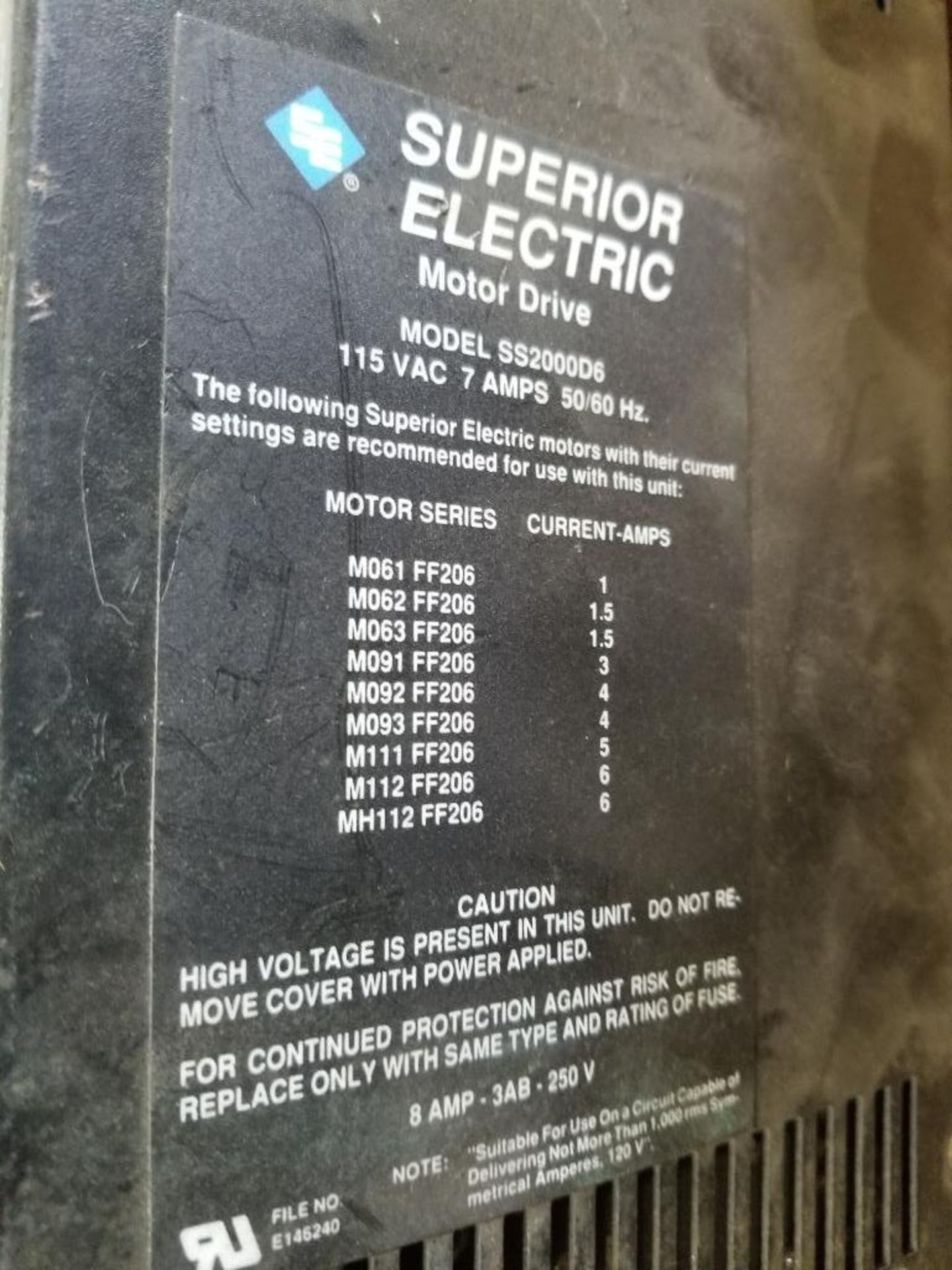 Superior Electric Slo-Syn 2000 motor drive. Model SS2000D6. - Image 3 of 3