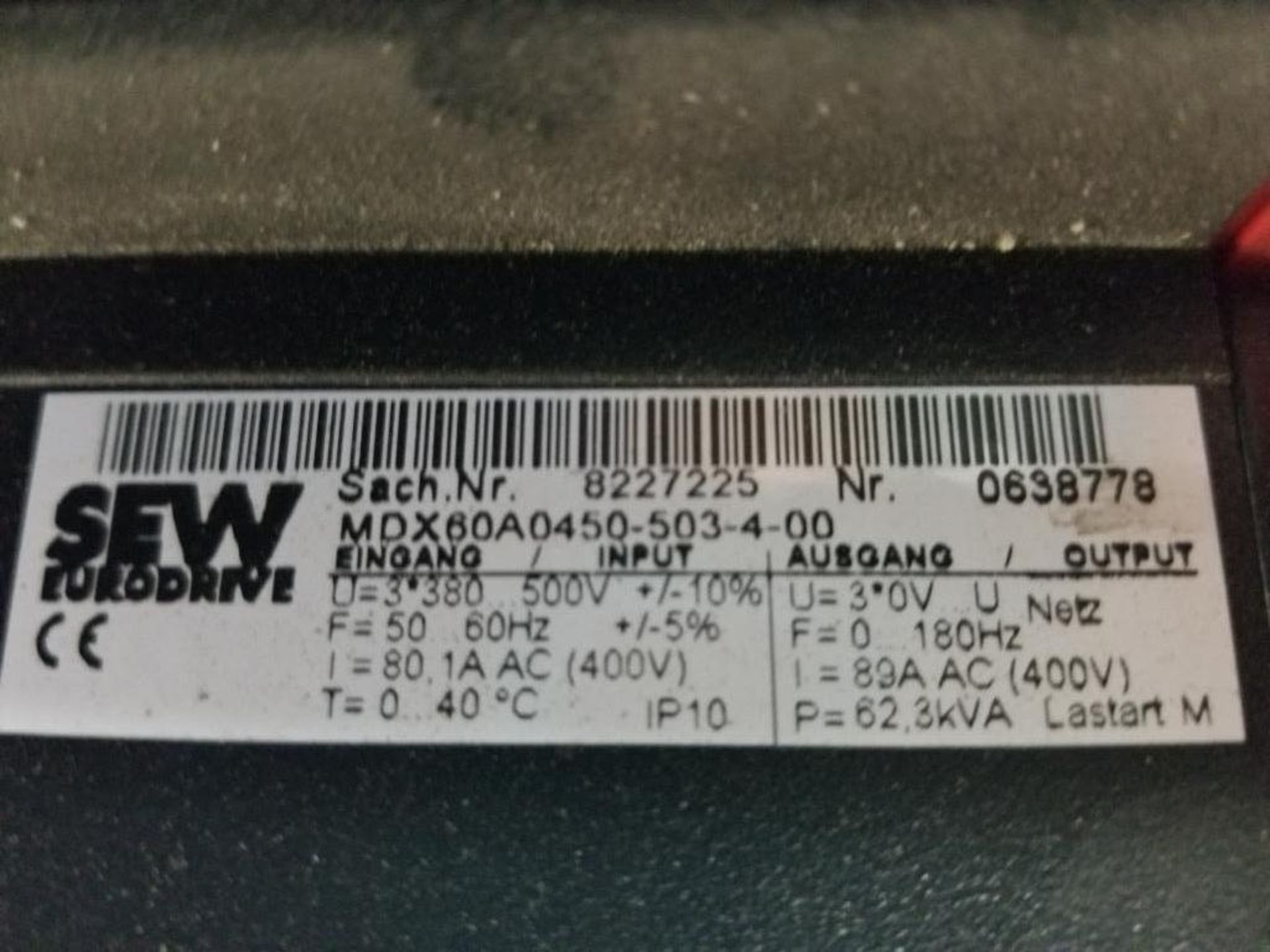 Sew Eurodrive drive. Model MDX60A0450-503-4-00. - Image 2 of 9