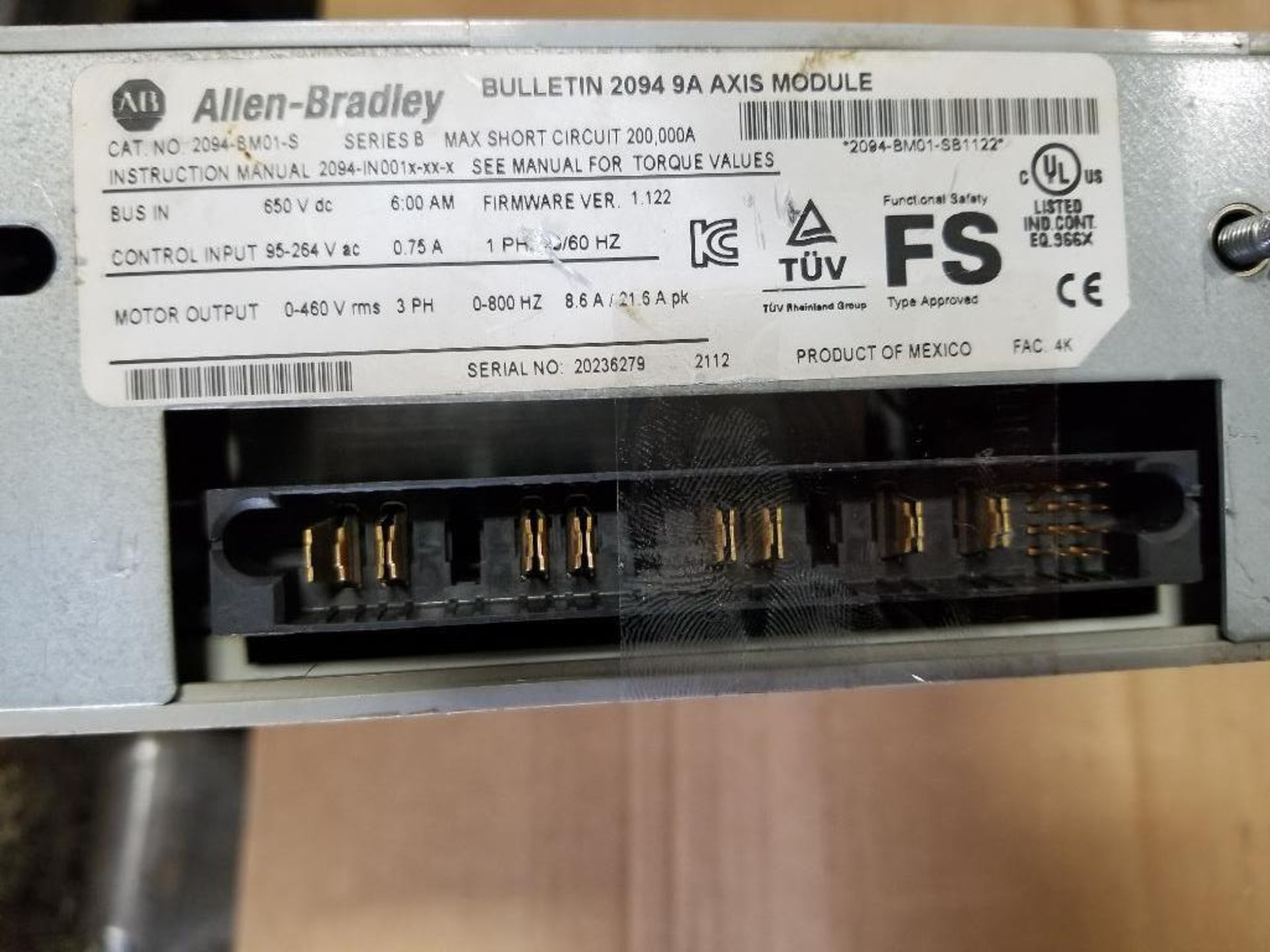 Allen Bradley Kinetix 6000 servo drive. Catalog 2094-BM01-S. - Image 5 of 5