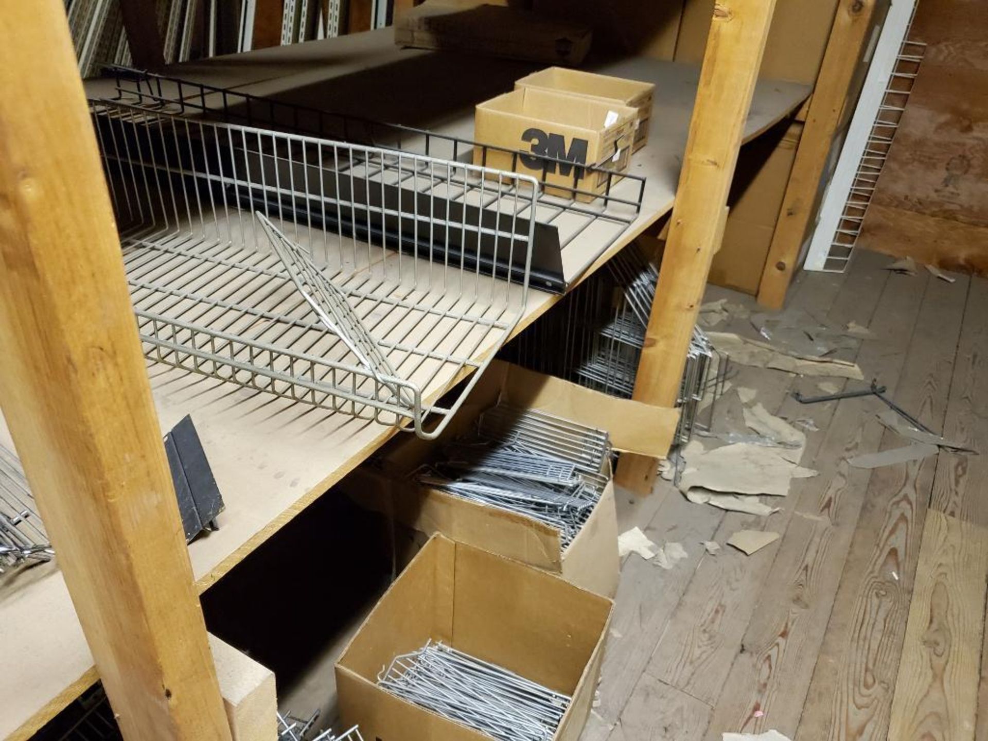 Large assortment of shelving components in attic. - Image 16 of 17