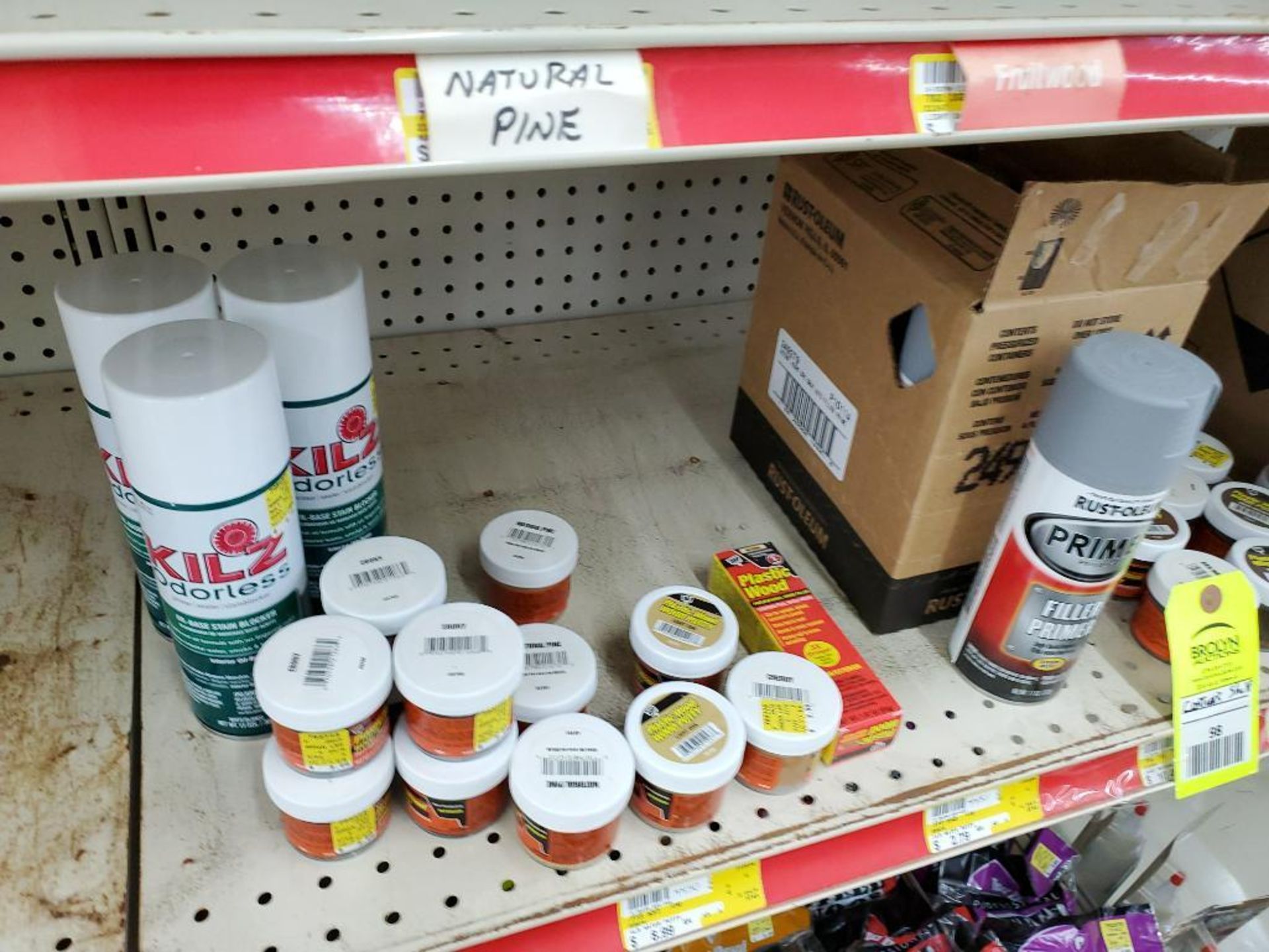 Large assortment of spray paint wood filler etc. - Image 9 of 10