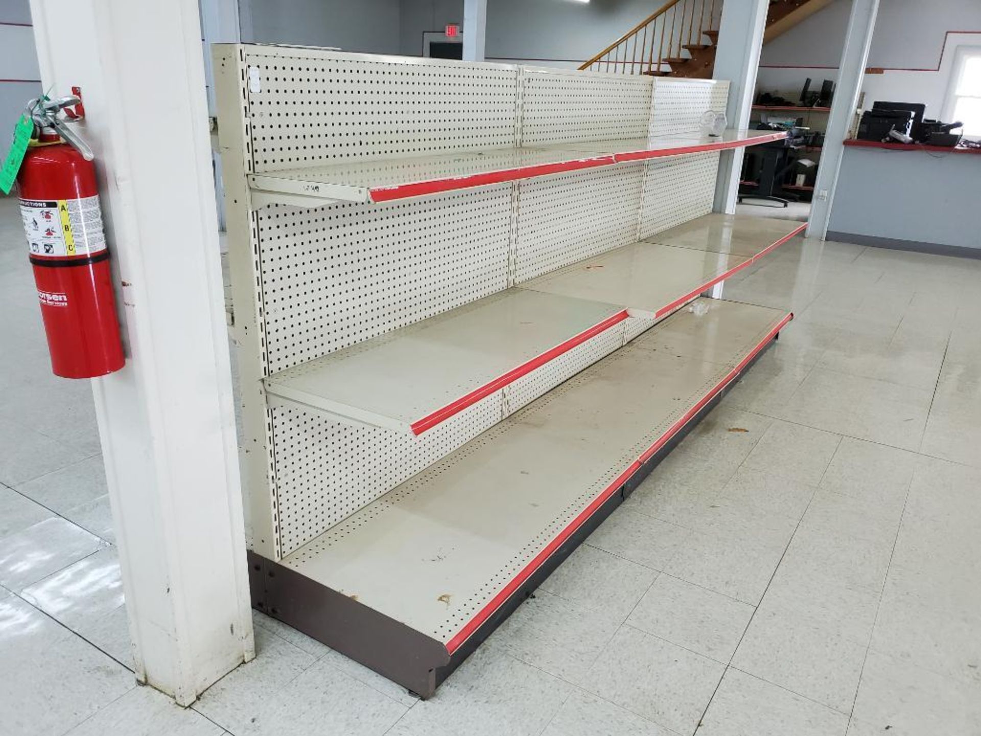 Retail shelving. Contents not included. Delayed removal until contents have been removed. - Image 5 of 6