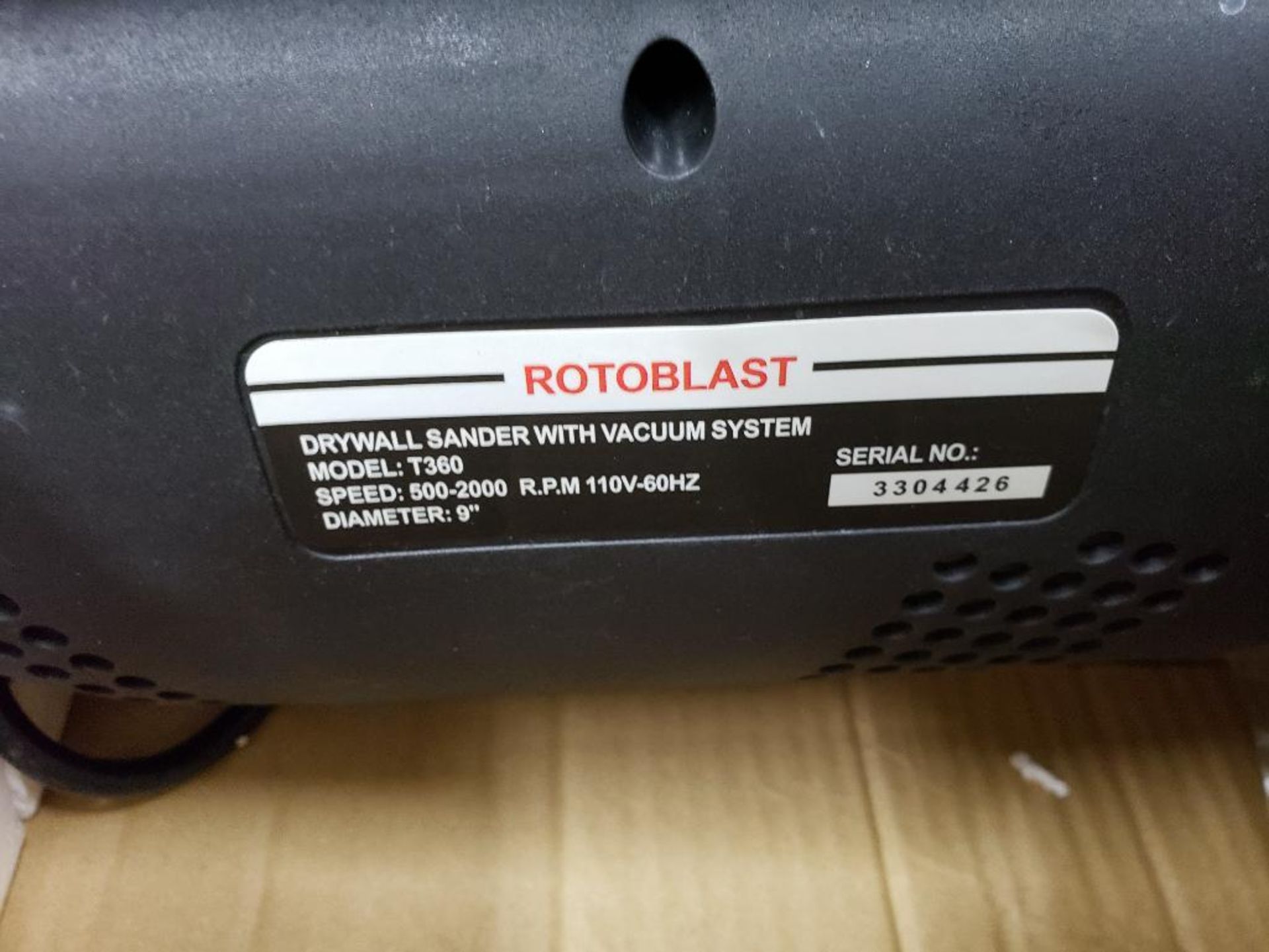 Rotoblast drywall sander. Model T360. New in box. - Image 5 of 7