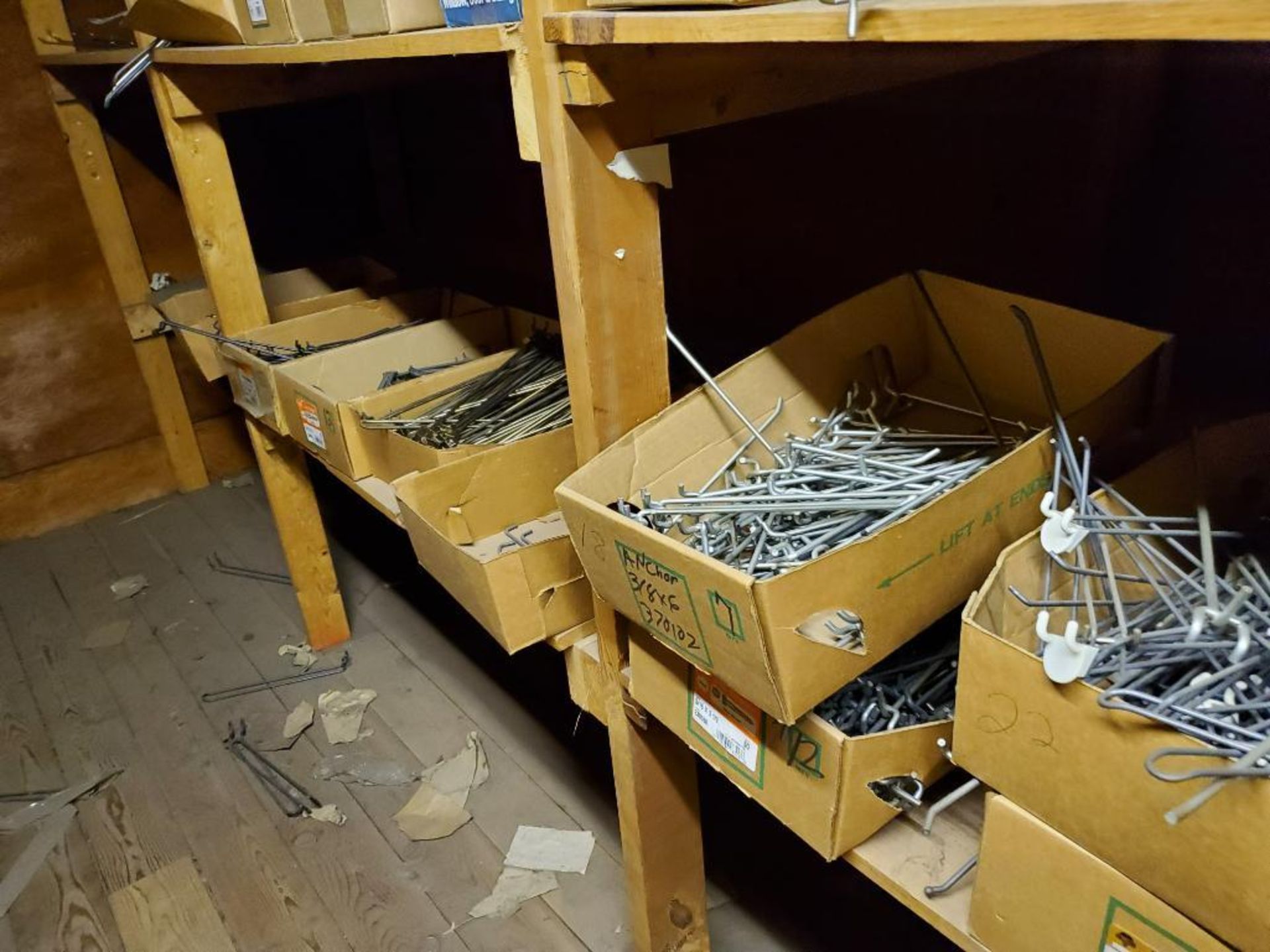 Large assortment of shelving components in attic. - Image 14 of 17
