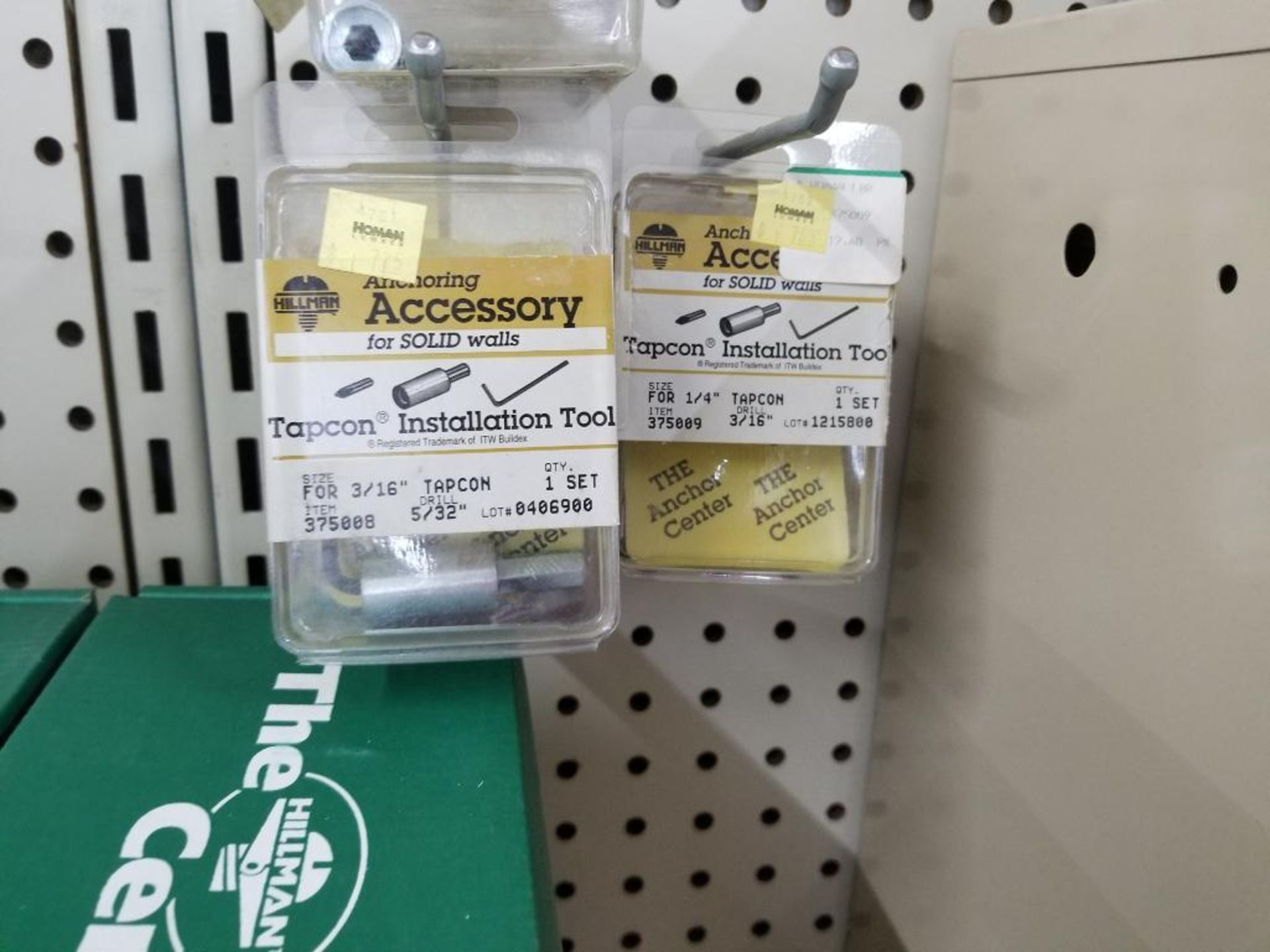 Full column section of bolt fastener display with bins and contents in bins and on top. - Image 9 of 9