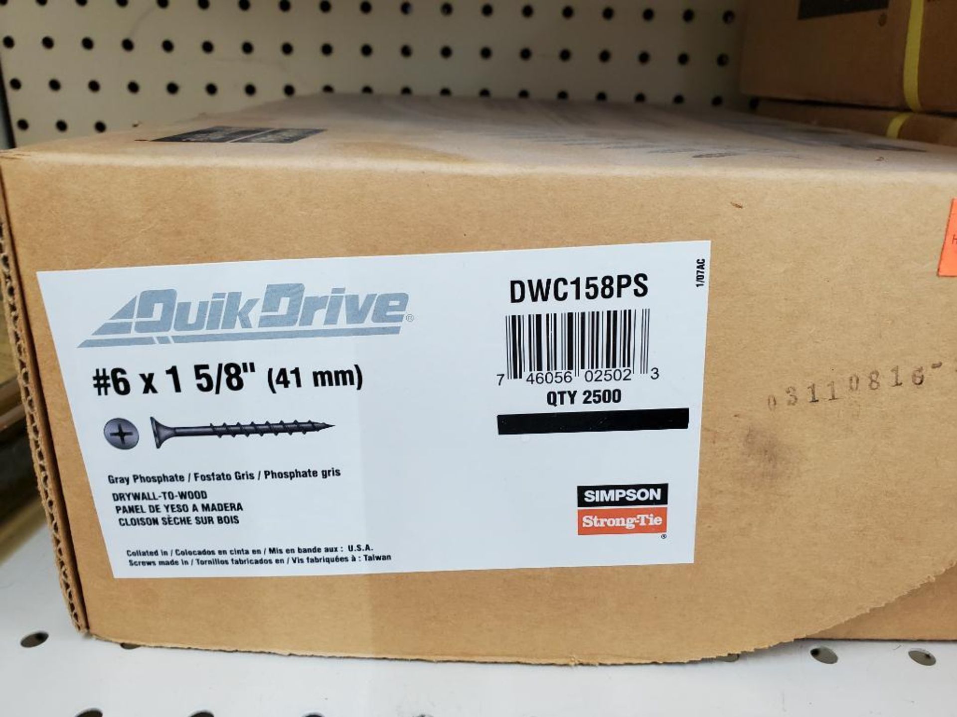 Qty 4 - Boxes of Simpson Quik Drive screws. New stock. - Image 2 of 5