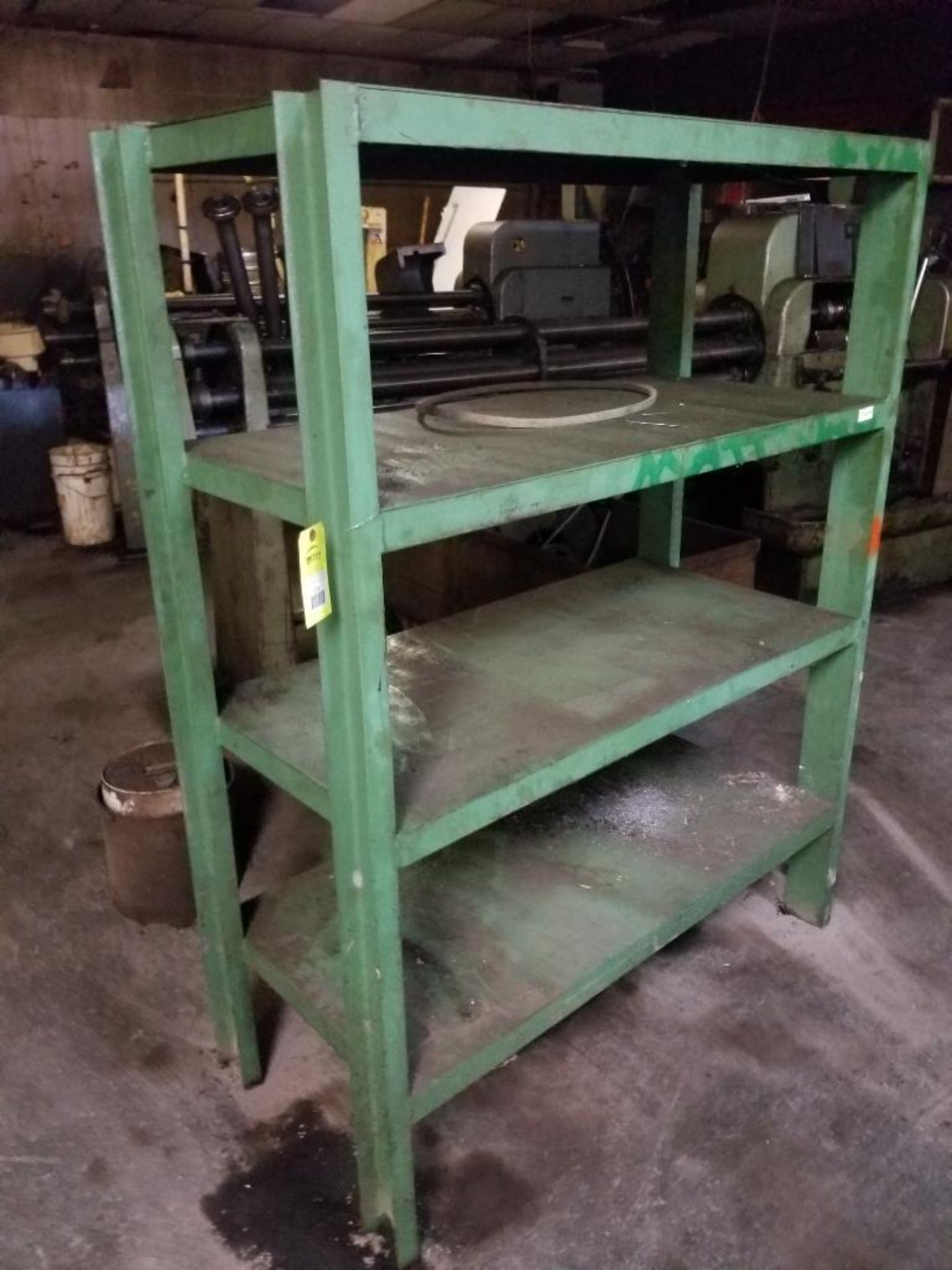 Heavy duty steel shelf.