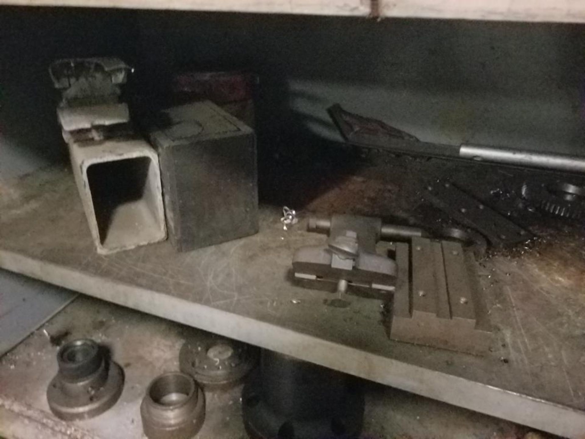 Steel shelf with contents of tooling etc. - Image 9 of 13