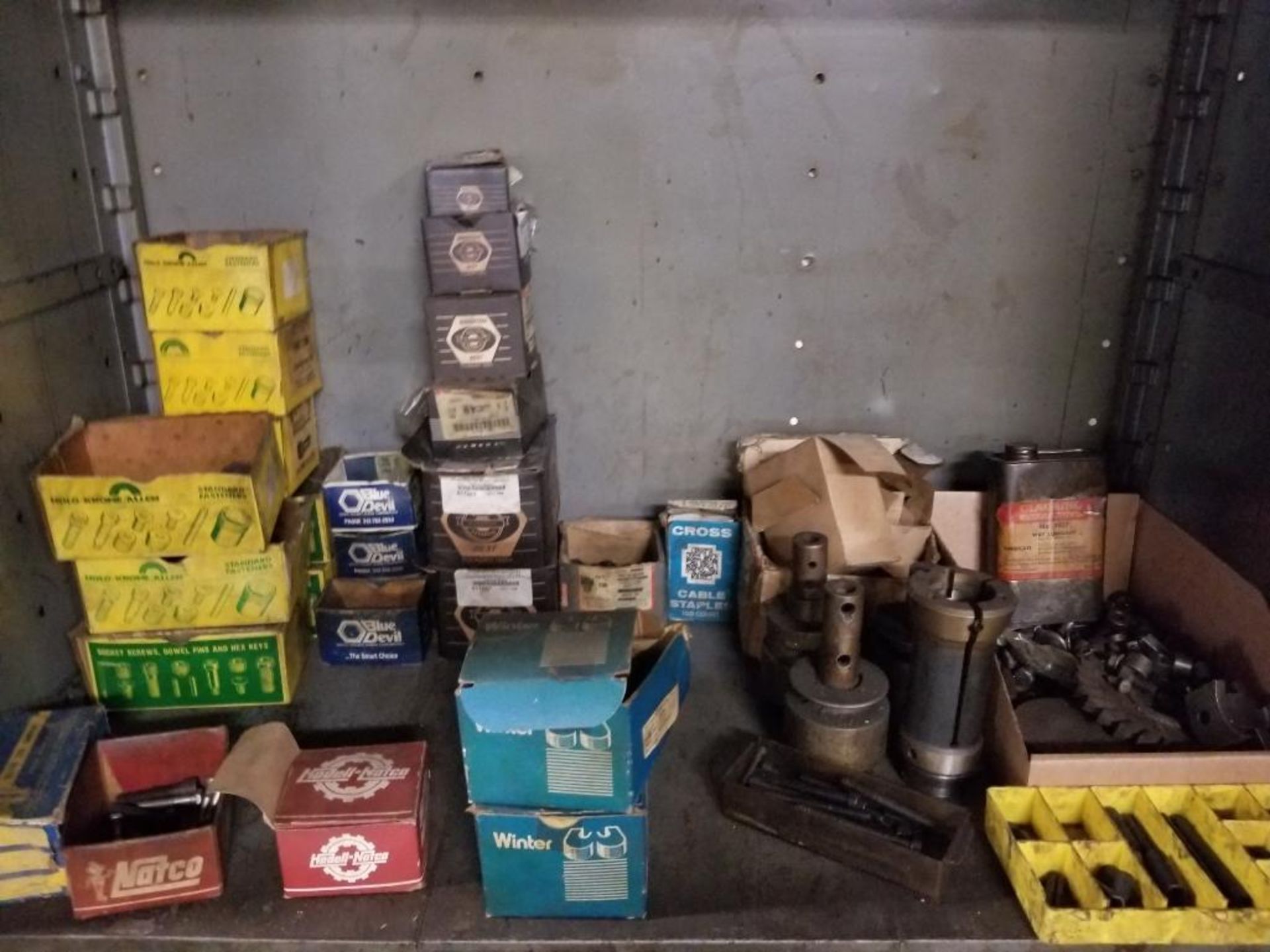 Drill index shelf with all drills and contents. This lot is for one vertical section pictured. - Image 7 of 13