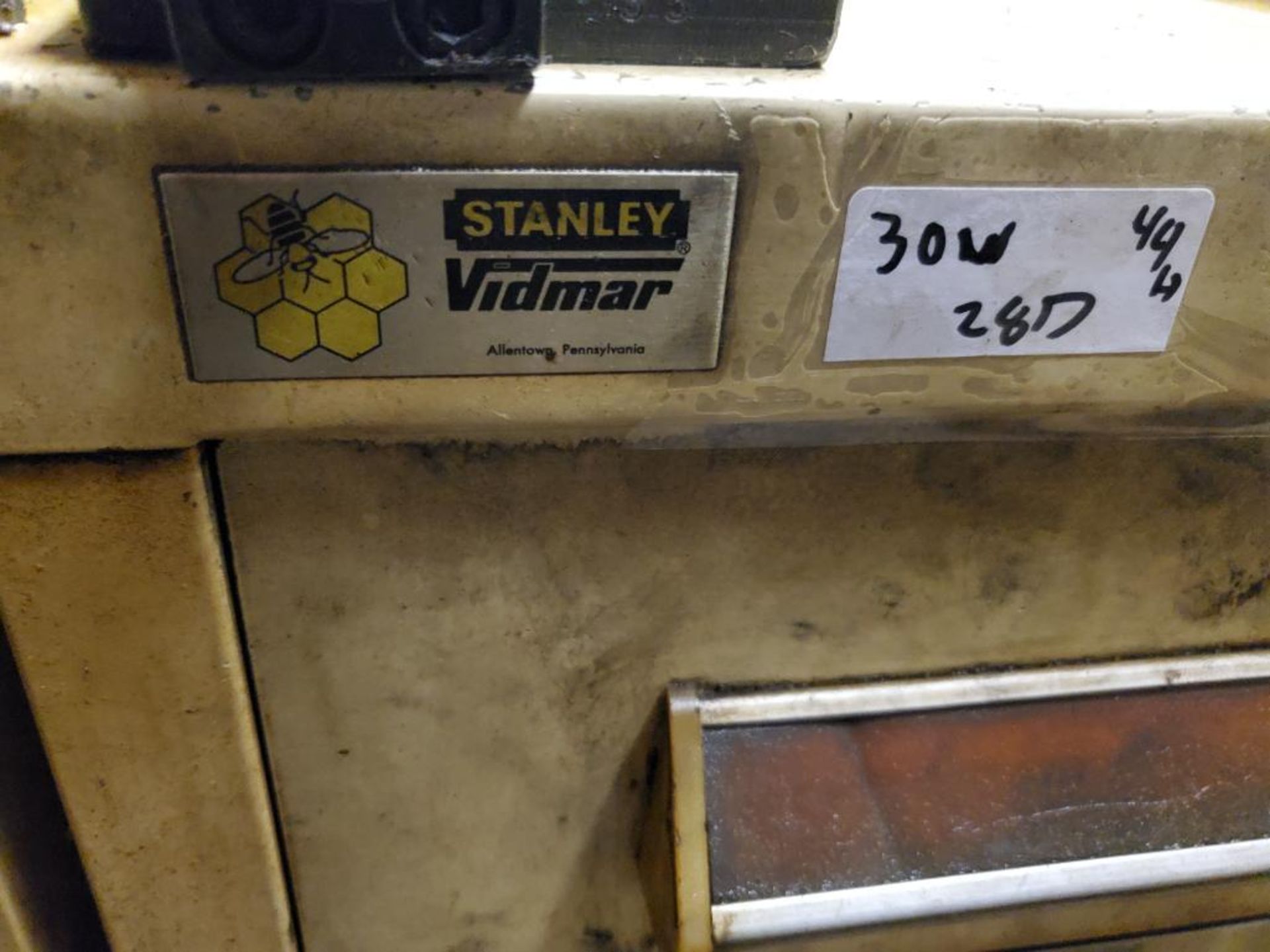4 drawer Stanley Vidmar 44 tall x 30w x 28d. Contents not included. - Image 2 of 15
