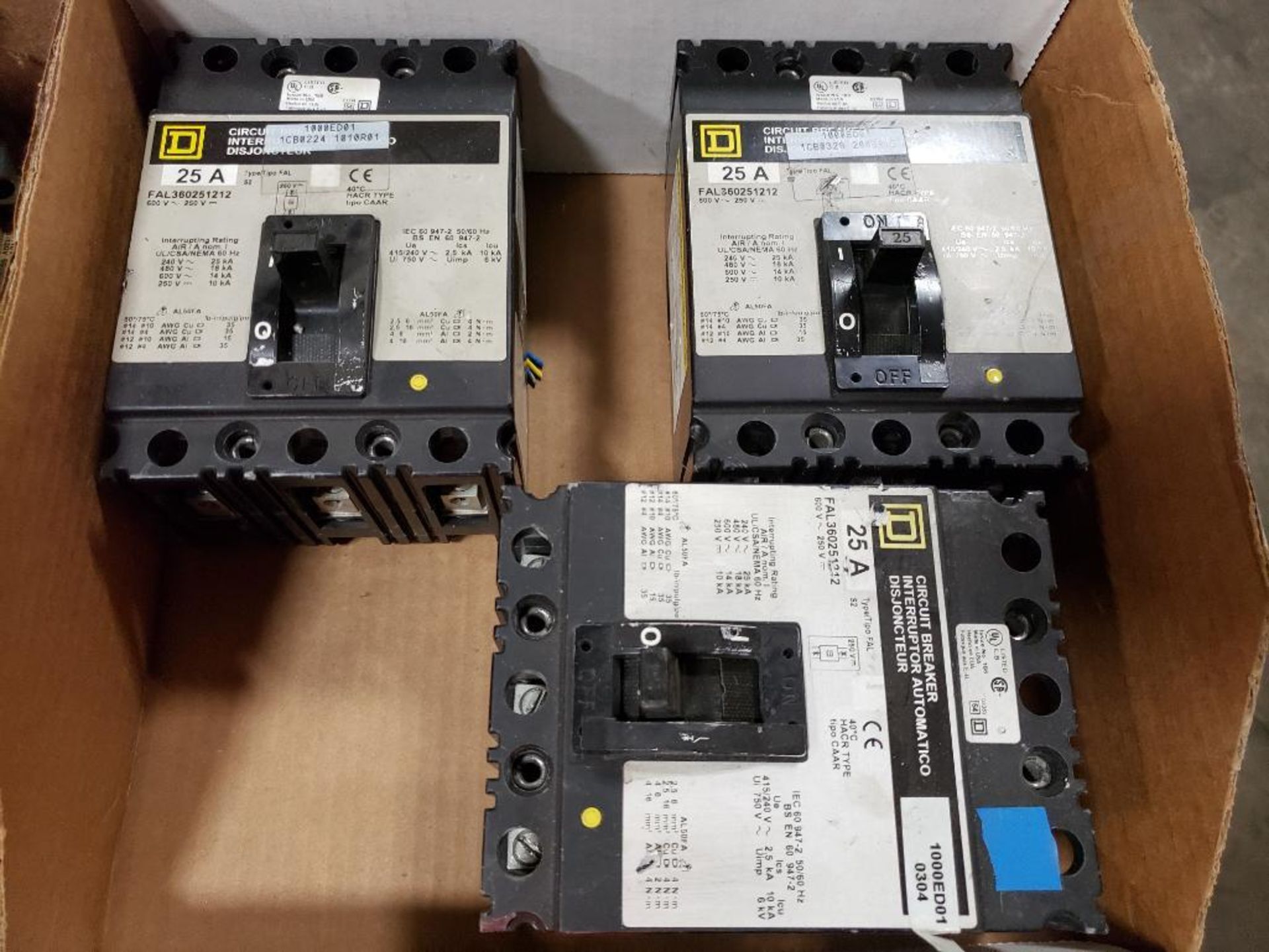 Qty 3 - Assorted Square-D molded case circuit breakers. - Image 2 of 5