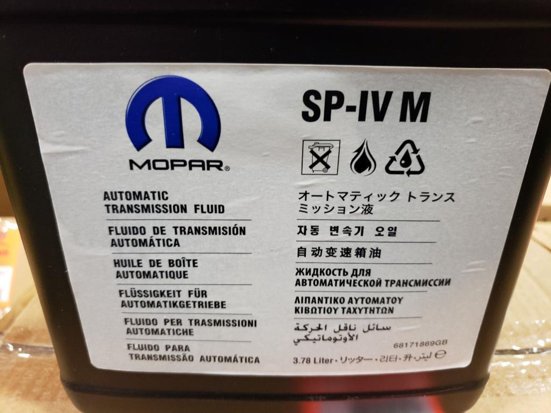 Qty 8 - MOPAR SP-IV M automatic transmission fluid bottle. New in box. (2 Boxes of 4 Bottles each). - Image 4 of 4