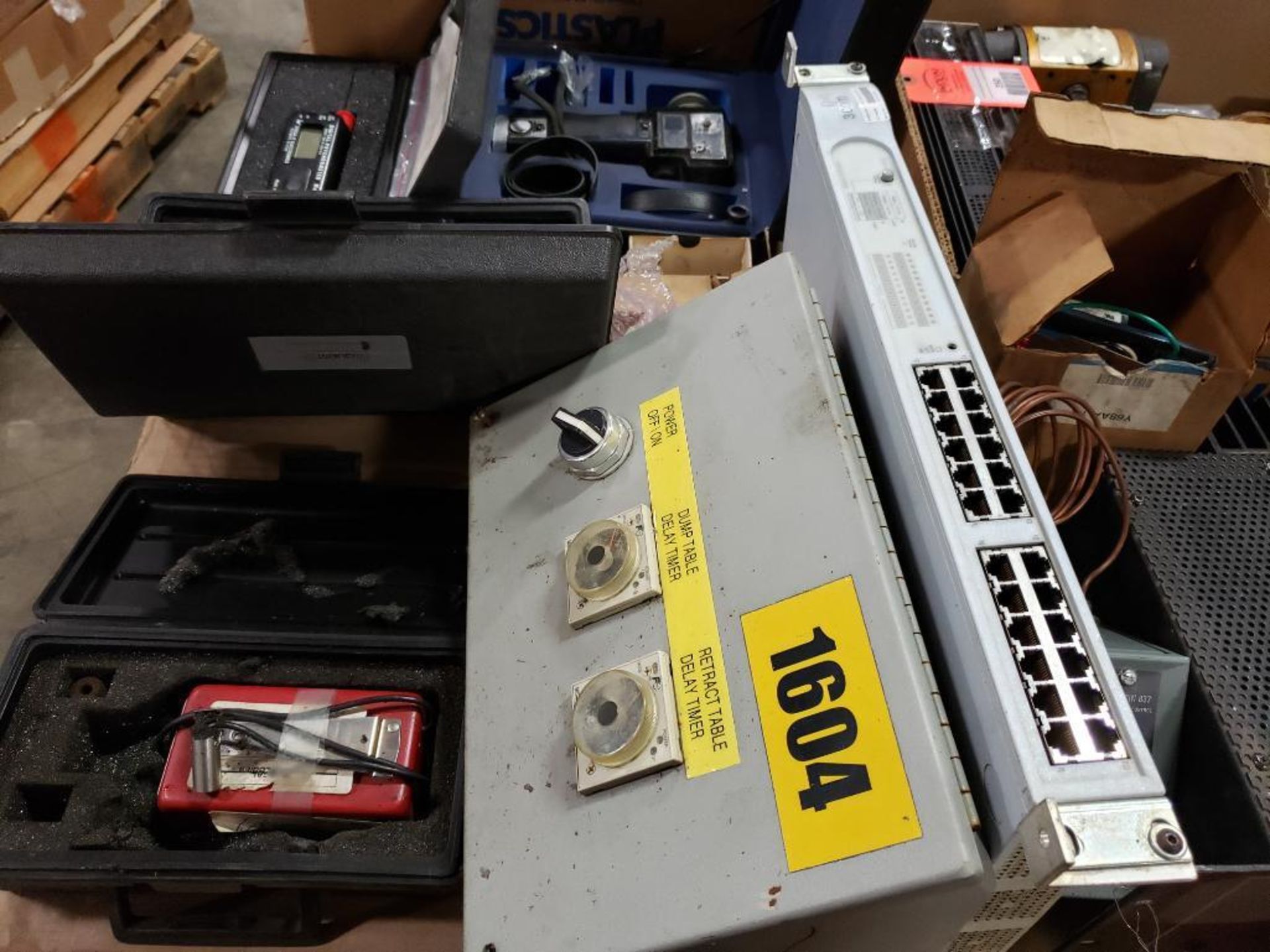 Pallet of assorted electrical. Plugs, power supply, meters, connectors. - Image 6 of 12