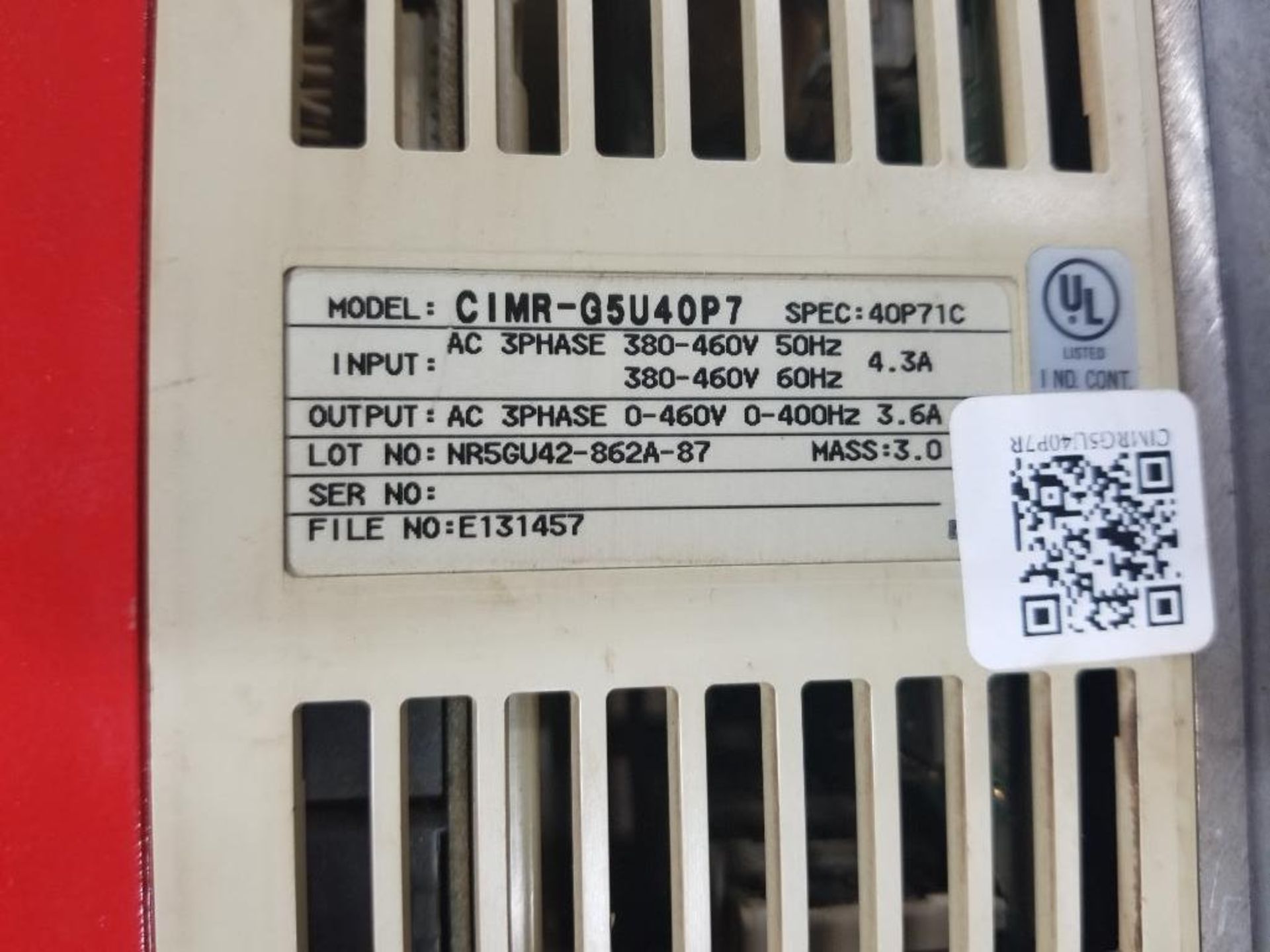 Electromotive Systems Impulse ac drive. 4003-AFG+. CIMR-G5U40P7. - Image 4 of 5