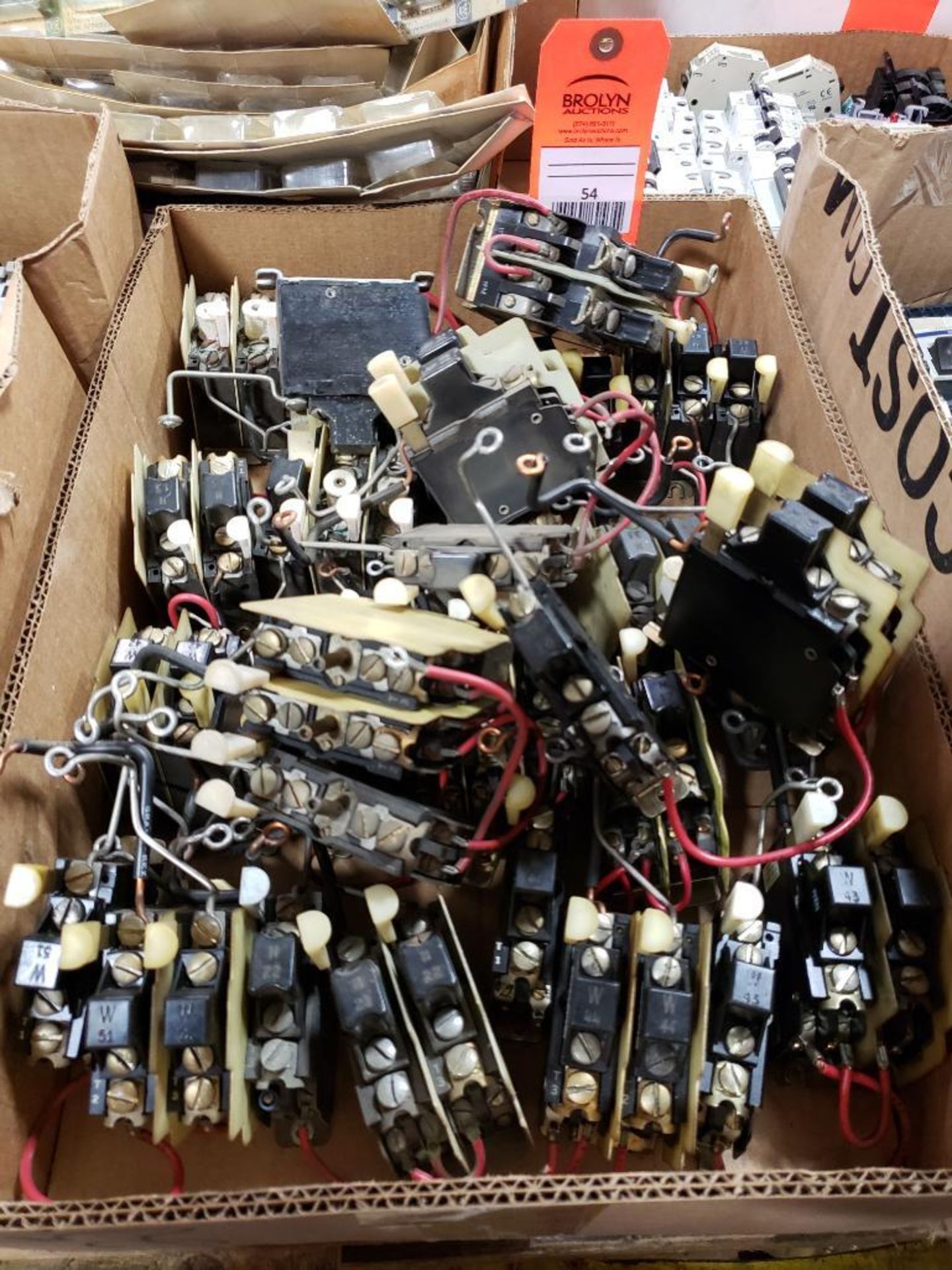 Assorted electrical starter relays.