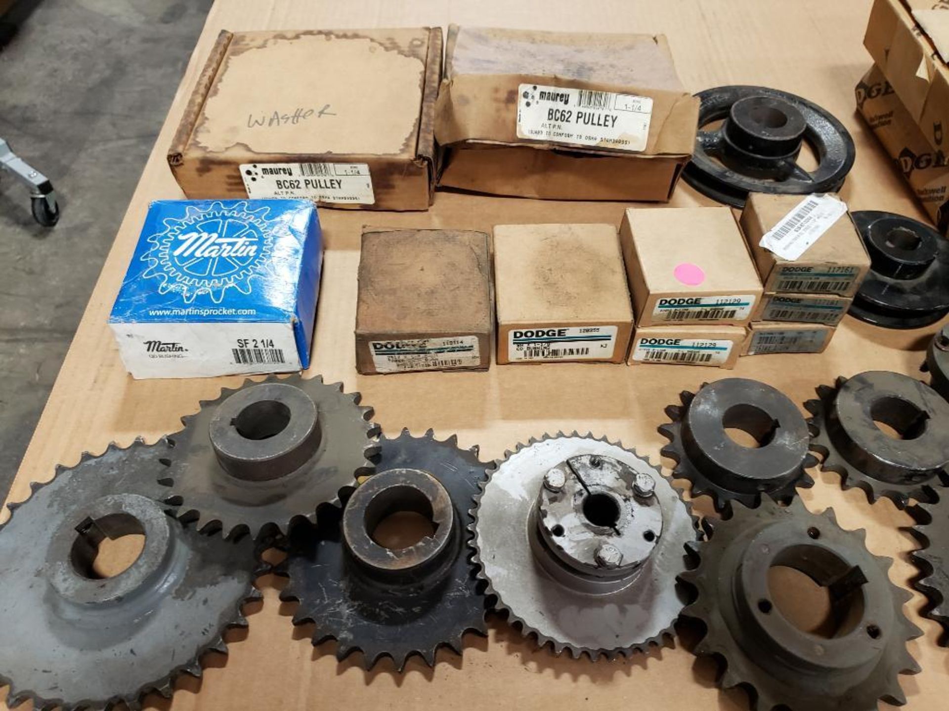 Assorted gears, pullys, and bushings. TB Woods, Dodge, Martin. - Image 2 of 13