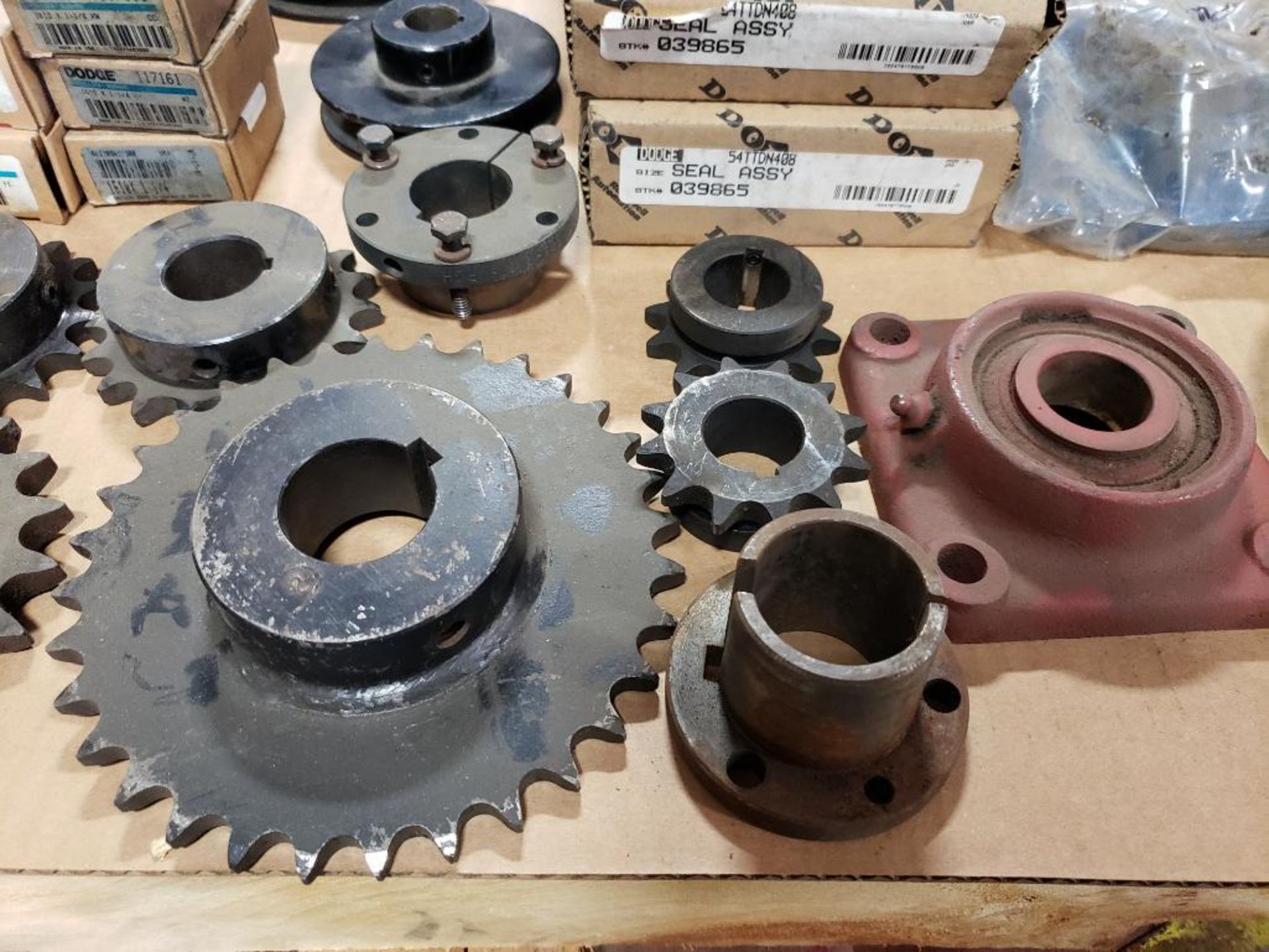 Assorted gears, pullys, and bushings. TB Woods, Dodge, Martin. - Image 10 of 13