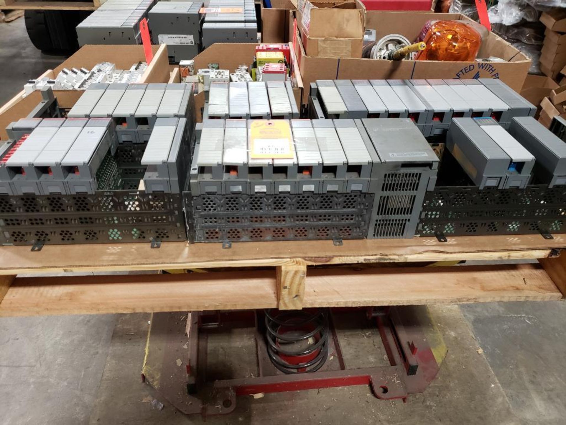 Qty 6 - Assorted Allen Bradley SLC control racks. I/O units.
