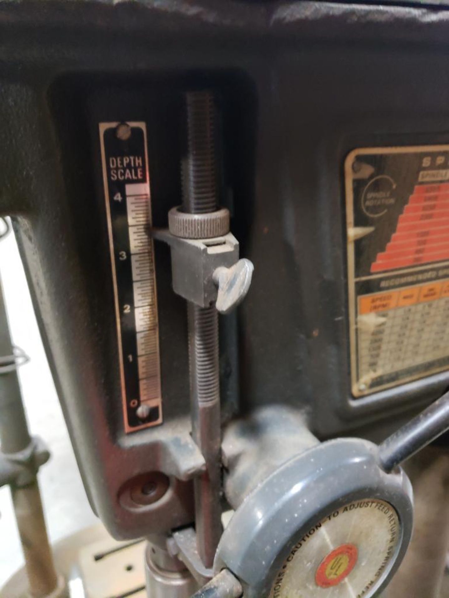 Sears Craftsman drill press. 1/2HP motor, 115/230V, 1PH, 1725RPM. - Image 5 of 10