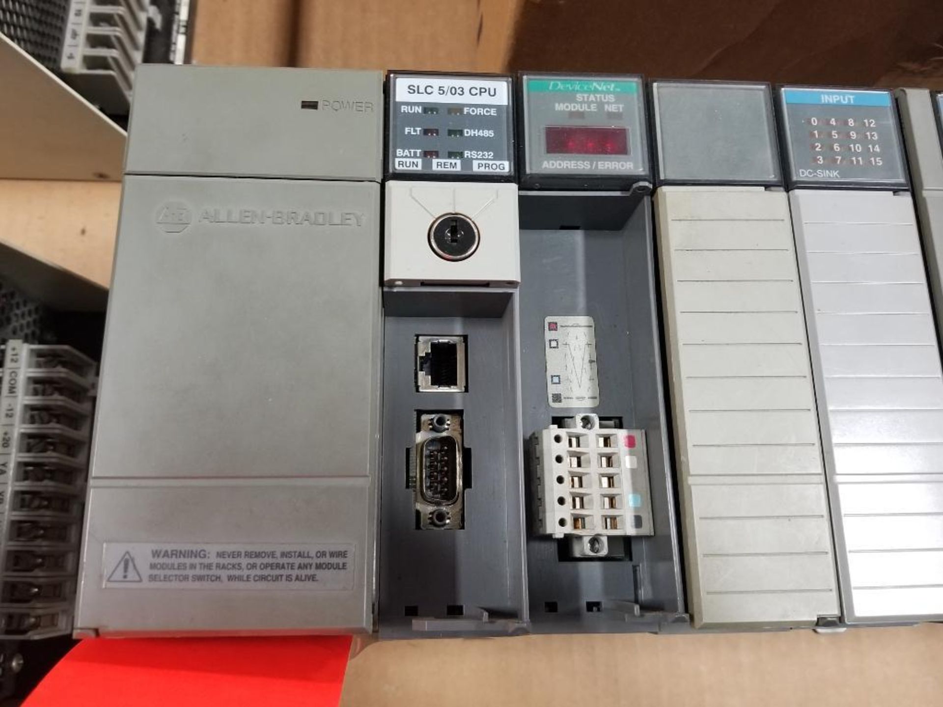 Allen Bradley SLC 5/03 CPU, DeviceNet, I/O rack. - Image 2 of 6