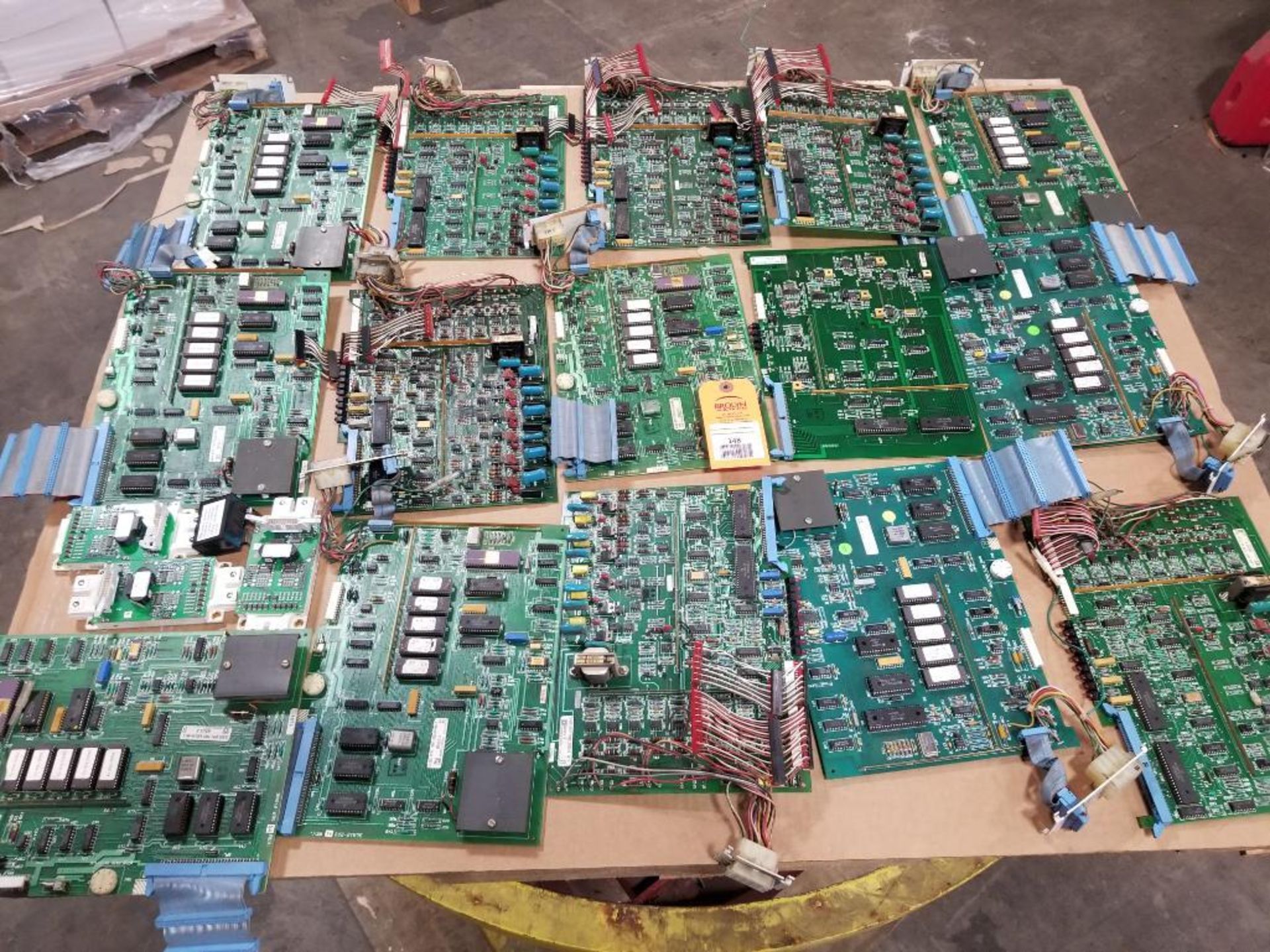 Pallet of Assorted electrical control boards.