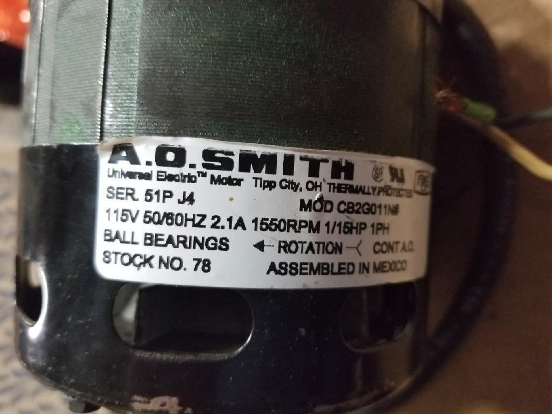 Qty 2 - Assorted motors A.O. Smith, Marathon. - Image 4 of 5