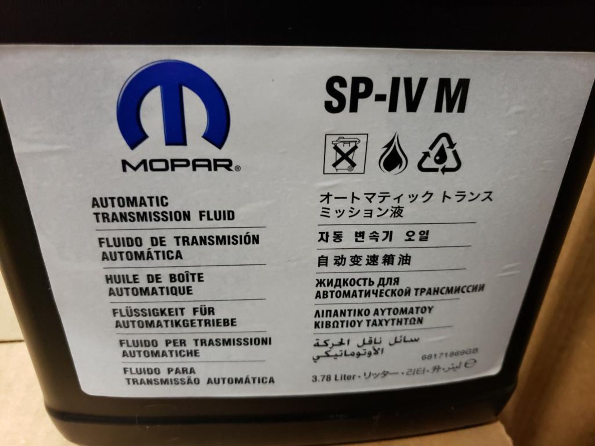 Qty 12 - MOPAR SP-IV M automatic transmission fluid bottle. New in box. (3 Boxes of 4 Bottles each). - Image 4 of 4