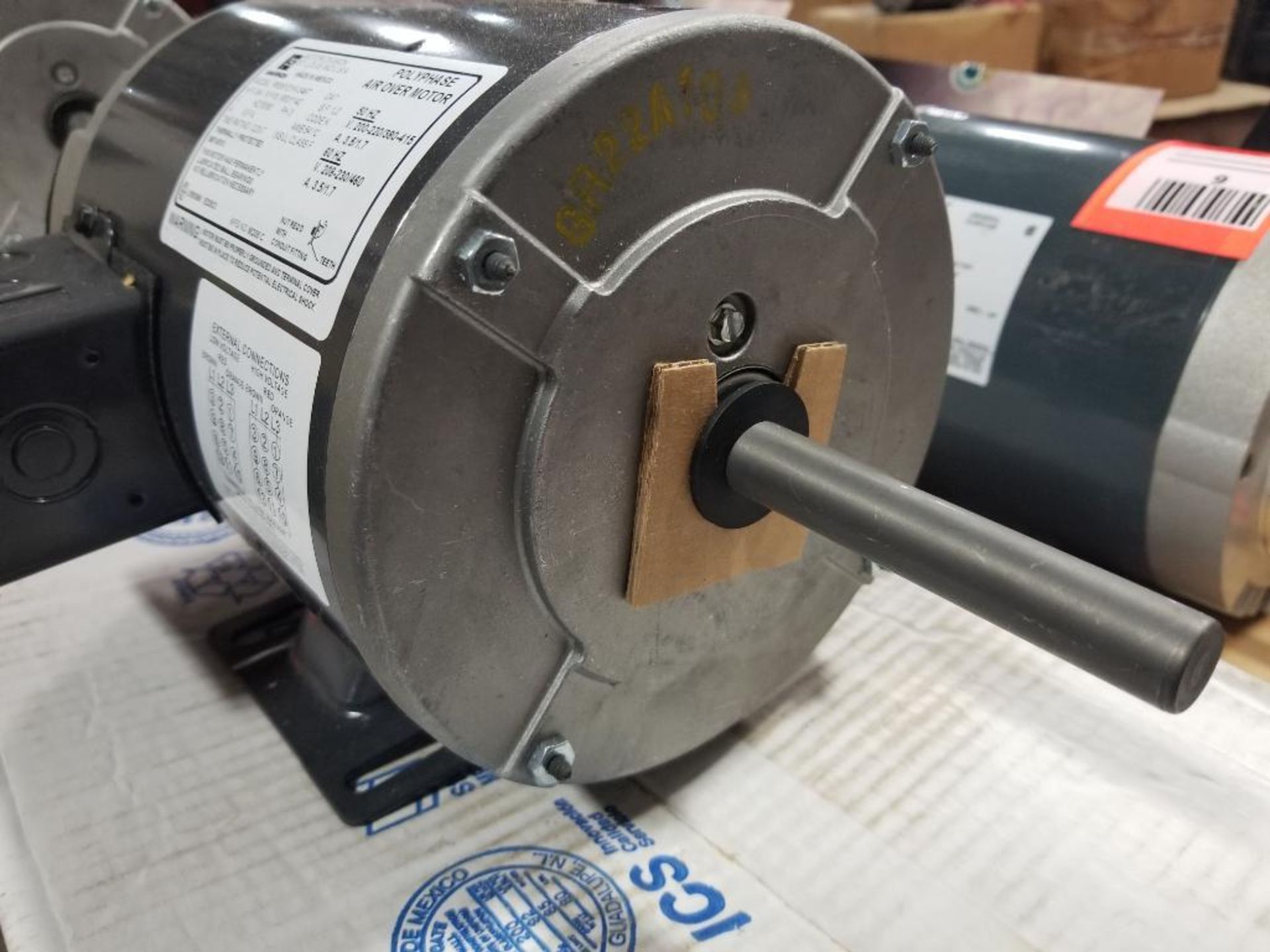 3/4HP Emerson P63SYDYK-3497 Polyphase air over motor. 3PH, 208-230/460V, 1140RPM. New. - Image 4 of 6