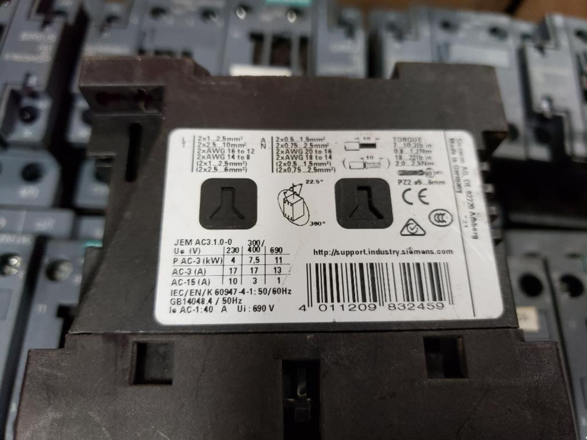 Assorted electrical contactor starters. Siemens. - Image 7 of 8