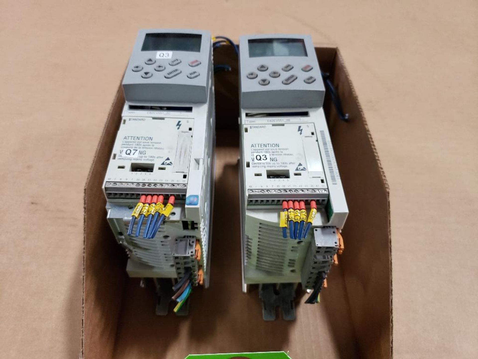 Qty 2 - Lenze 8200 vector drive. Includes Qty 2 - E82ZBC controller.