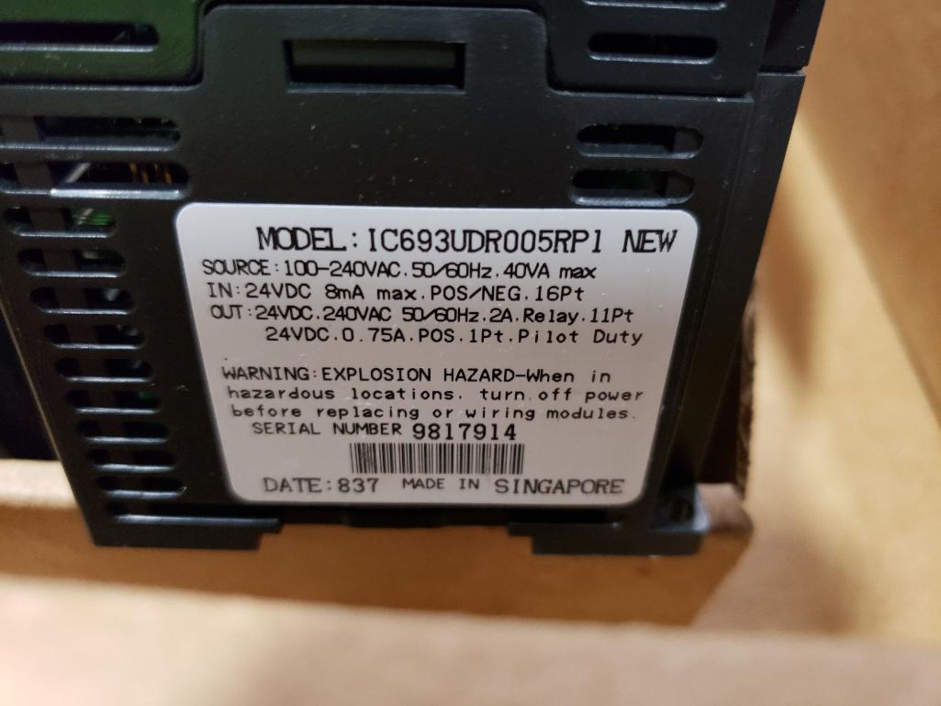 Qty 2 - GE Fanuc Series 90 Micro programmable controller. IC693UDR005RP1. - Image 4 of 4