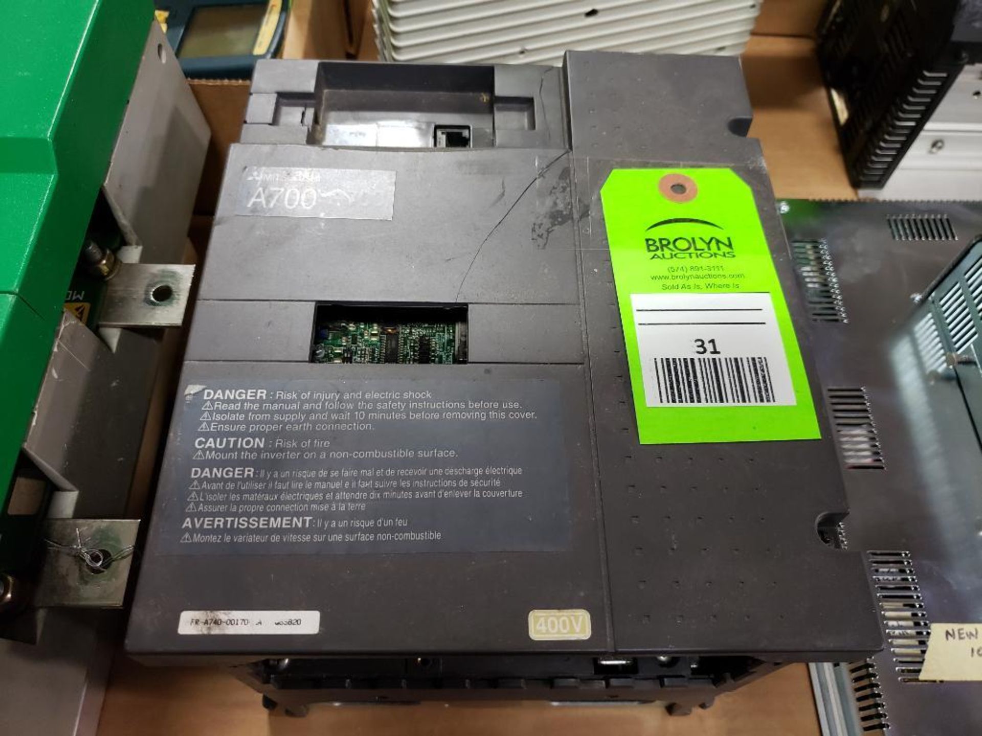 Mitsubishi A700 variable frequency inverter drive. FR-A740-00170-NA.