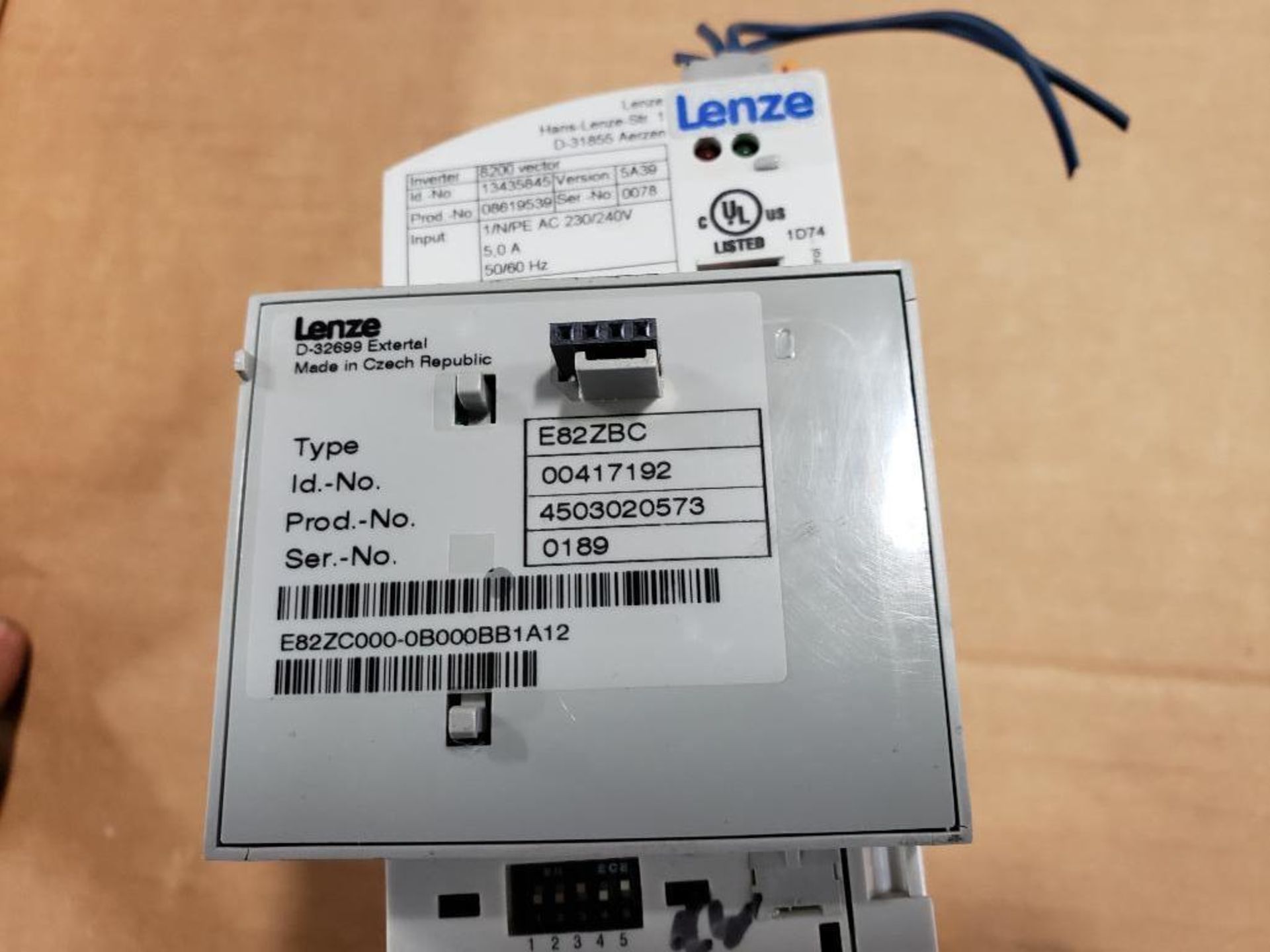 Qty 2 - Lenze 8200 vector drive. Includes Qty 2 - E82ZBC controller. - Image 5 of 7