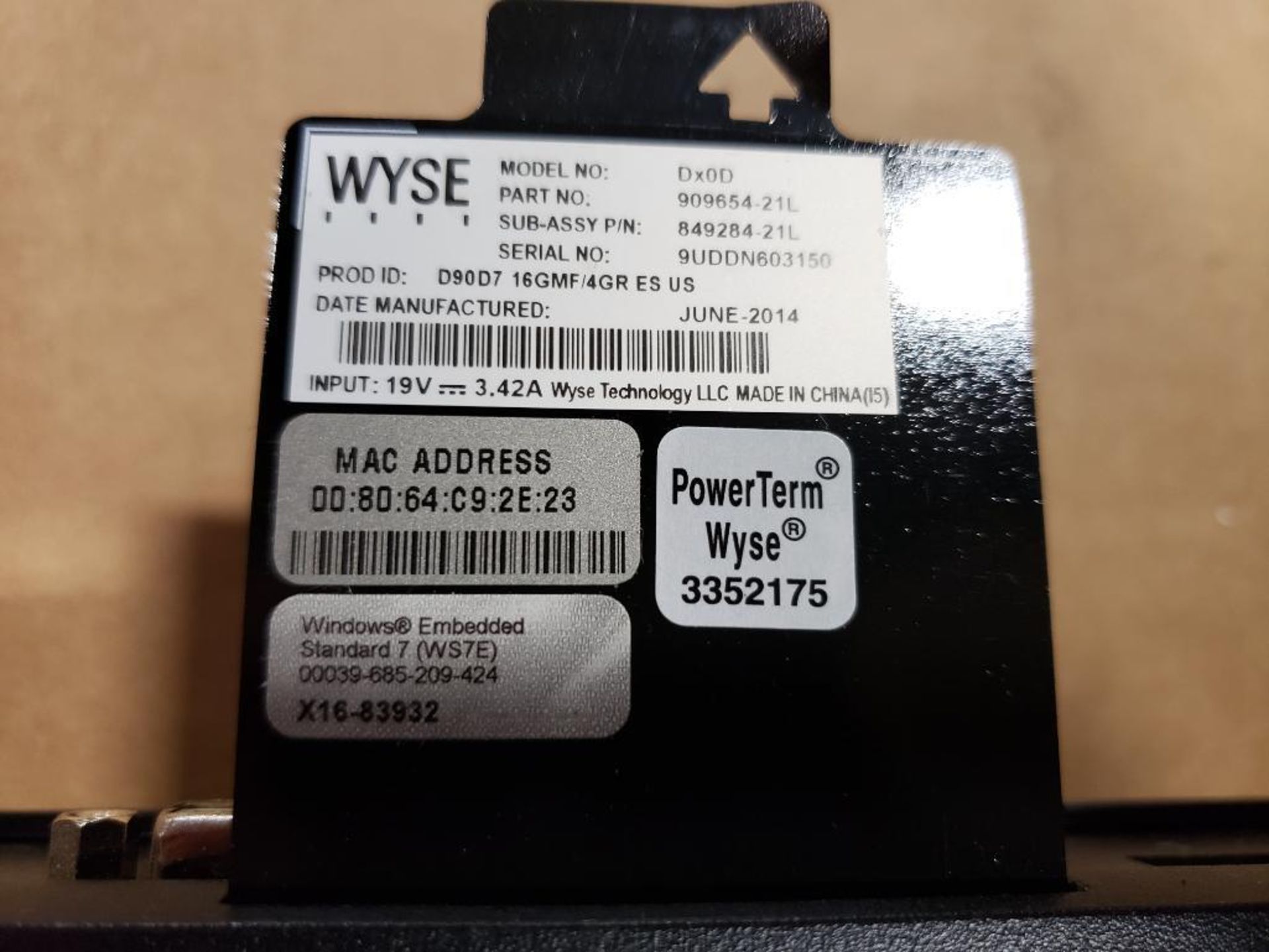 Qty 3 - Wyse computer workstations. Model Dx0D. - Image 7 of 8