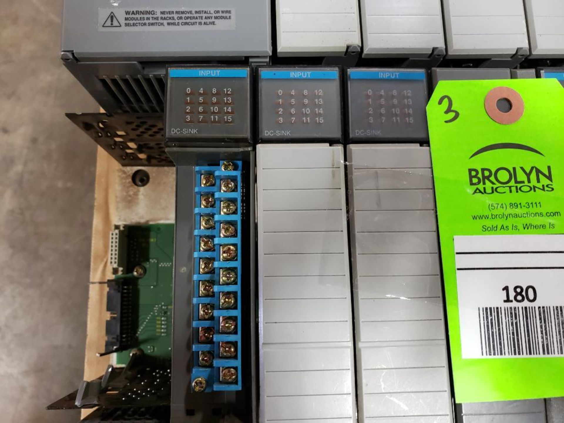 Qty 3 - Assorted Allen Bradley SLC control racks. I/O modules, Scanner card. - Image 6 of 8
