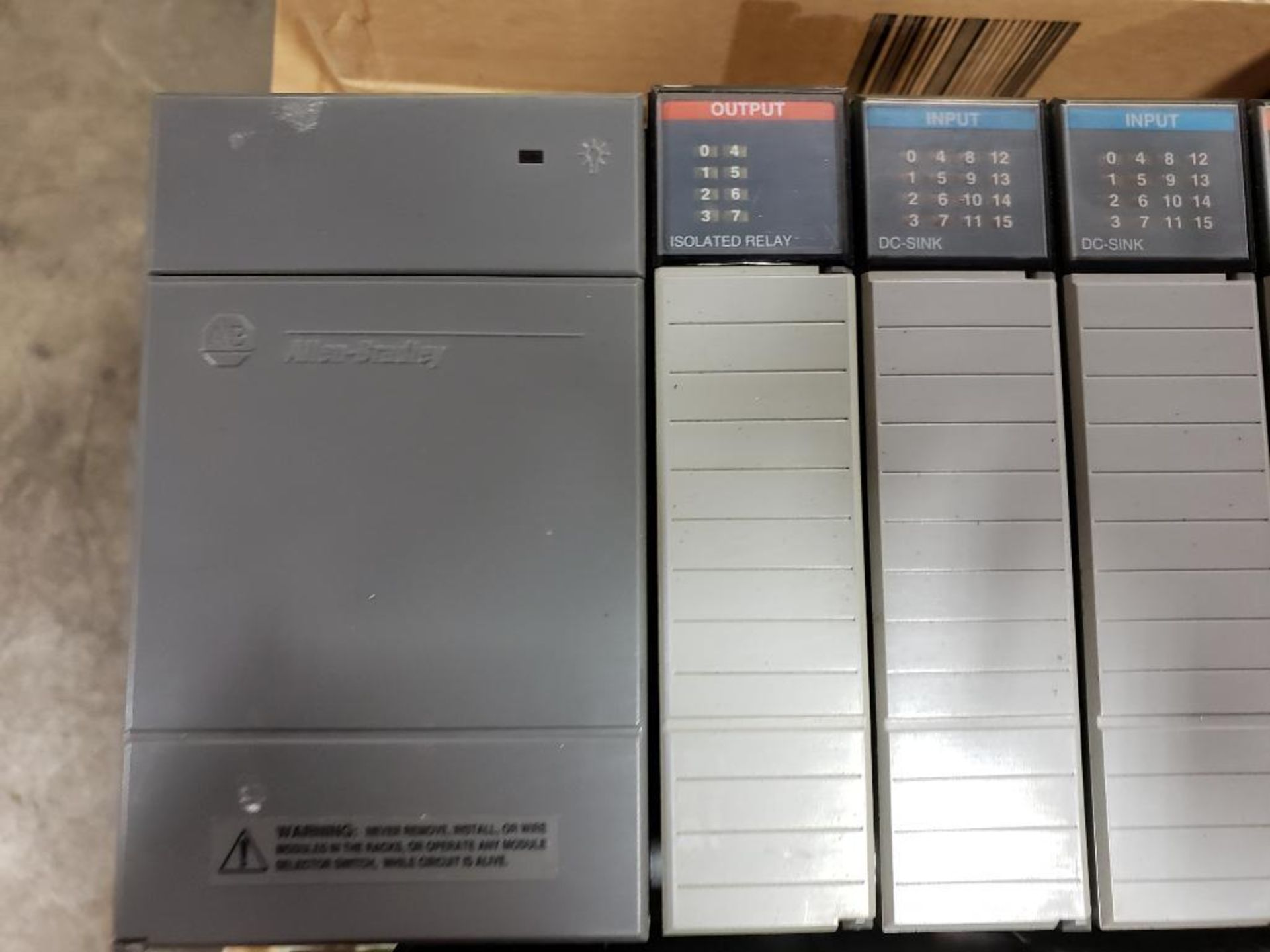 Qty 3 - Assorted Allen Bradley SLC control racks. I/O modules, Scanner card. - Image 7 of 8