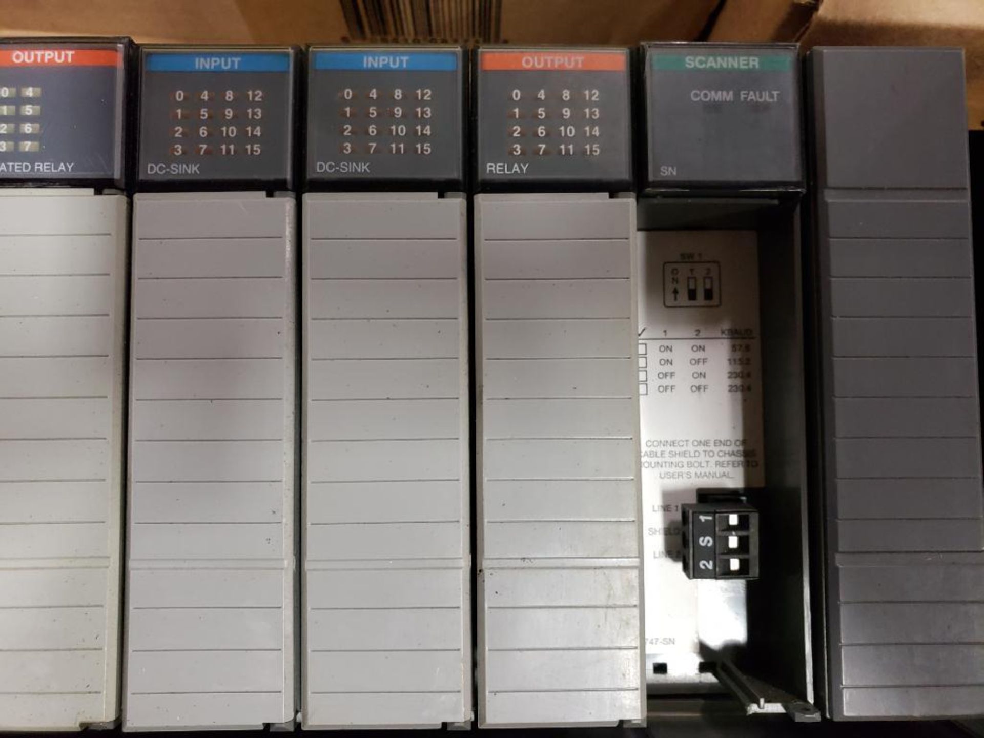 Qty 3 - Assorted Allen Bradley SLC control racks. I/O modules, Scanner card. - Image 8 of 8