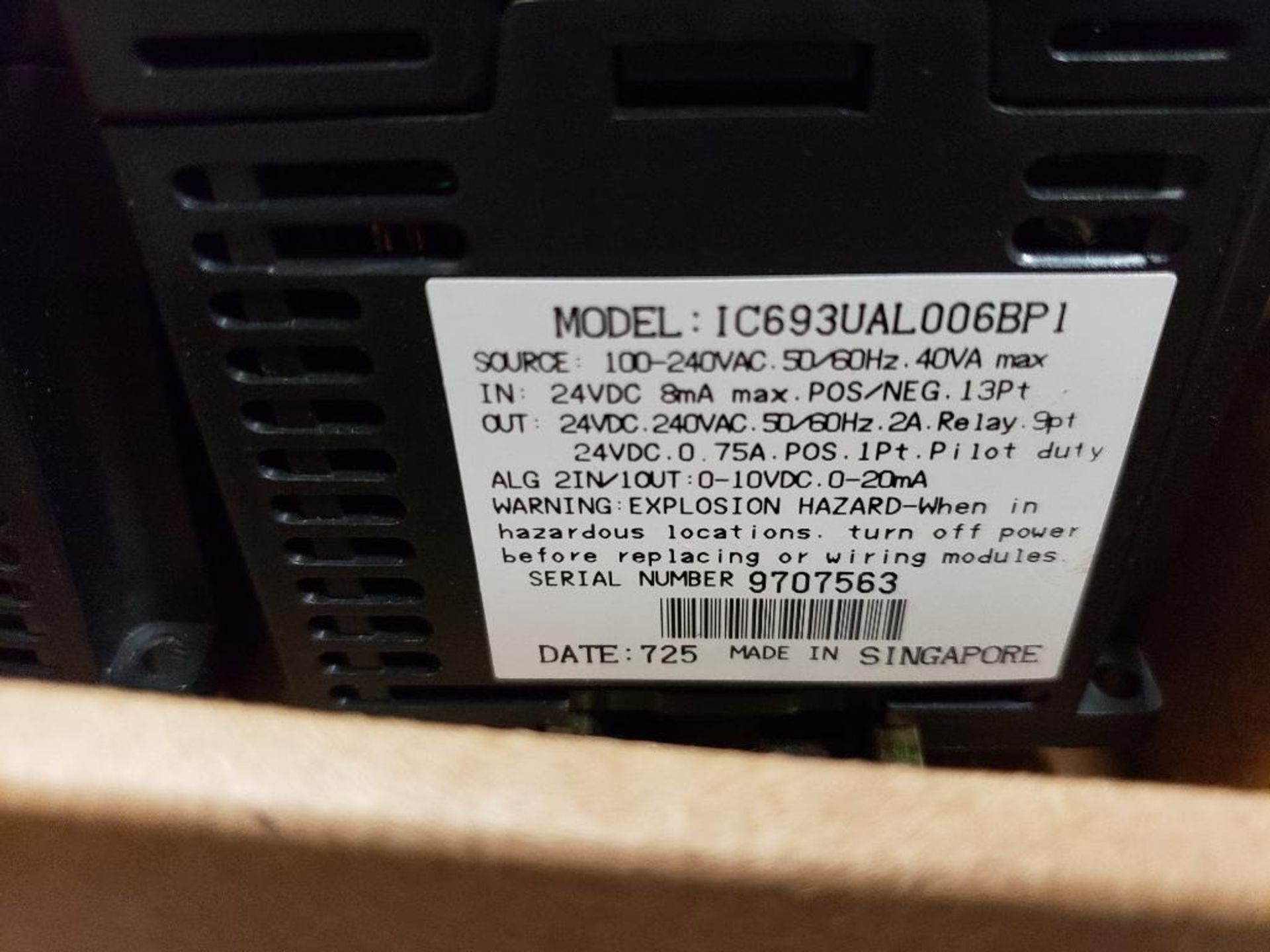 Qty 2 - GE Fanuc Series 90 Micro programmable controller. IC693UDR005RP1. - Image 6 of 6