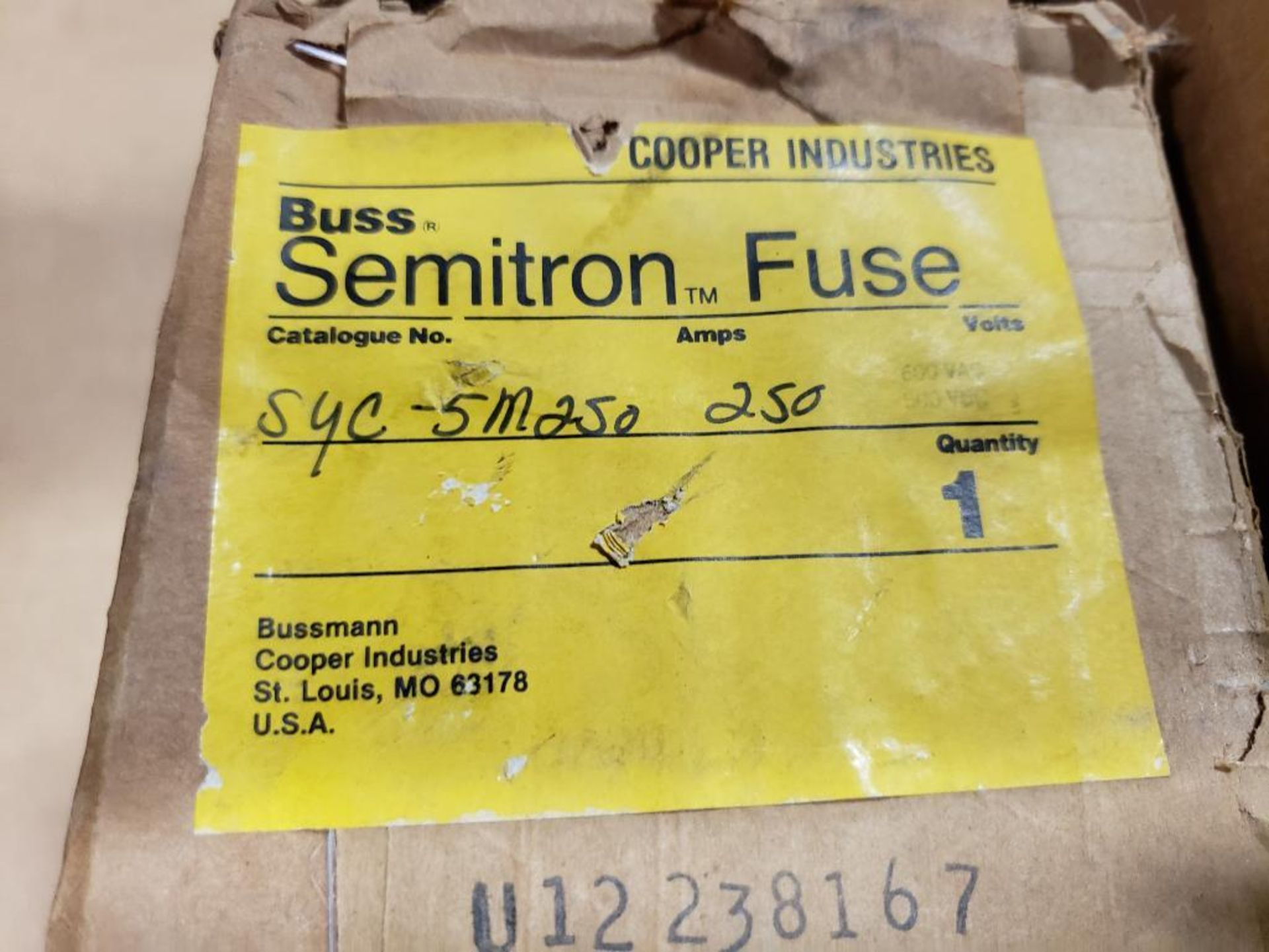 Qty 3 - Cooper Industries Buss Semitron Fuse. SYC-5M250 250AMP. New in box. - Image 3 of 3