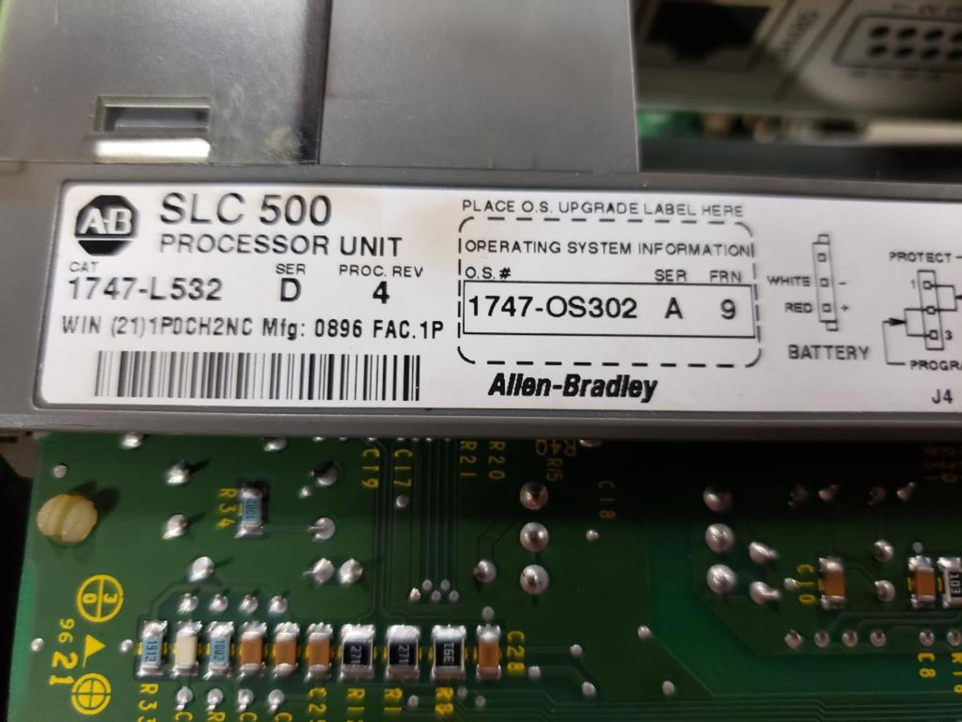 Allen Bradley SLC 5/03 CPU I/O rack. Keyed CPU Module. - Image 5 of 5