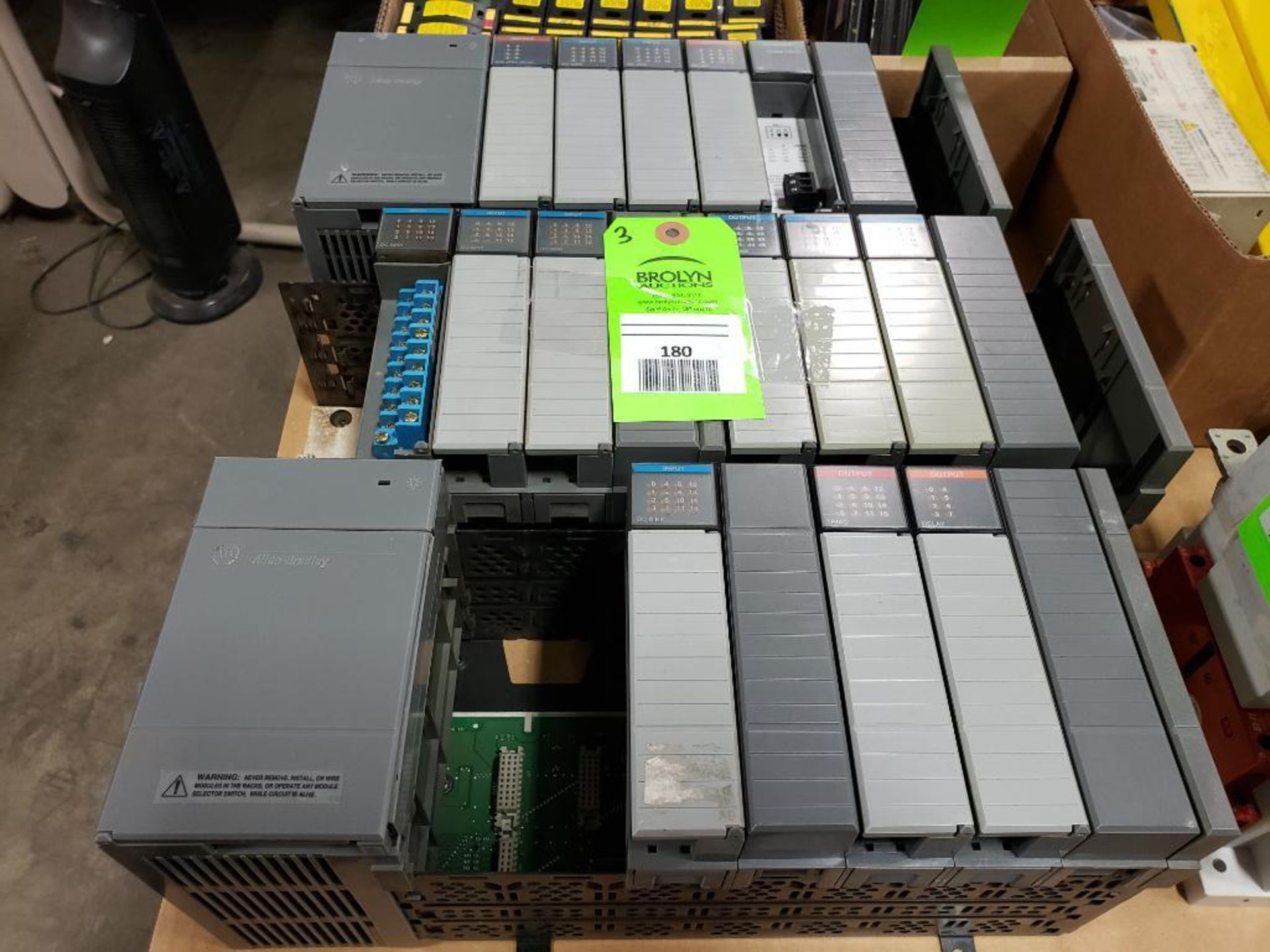 Qty 3 - Assorted Allen Bradley SLC control racks. I/O modules, Scanner card. - Image 2 of 8