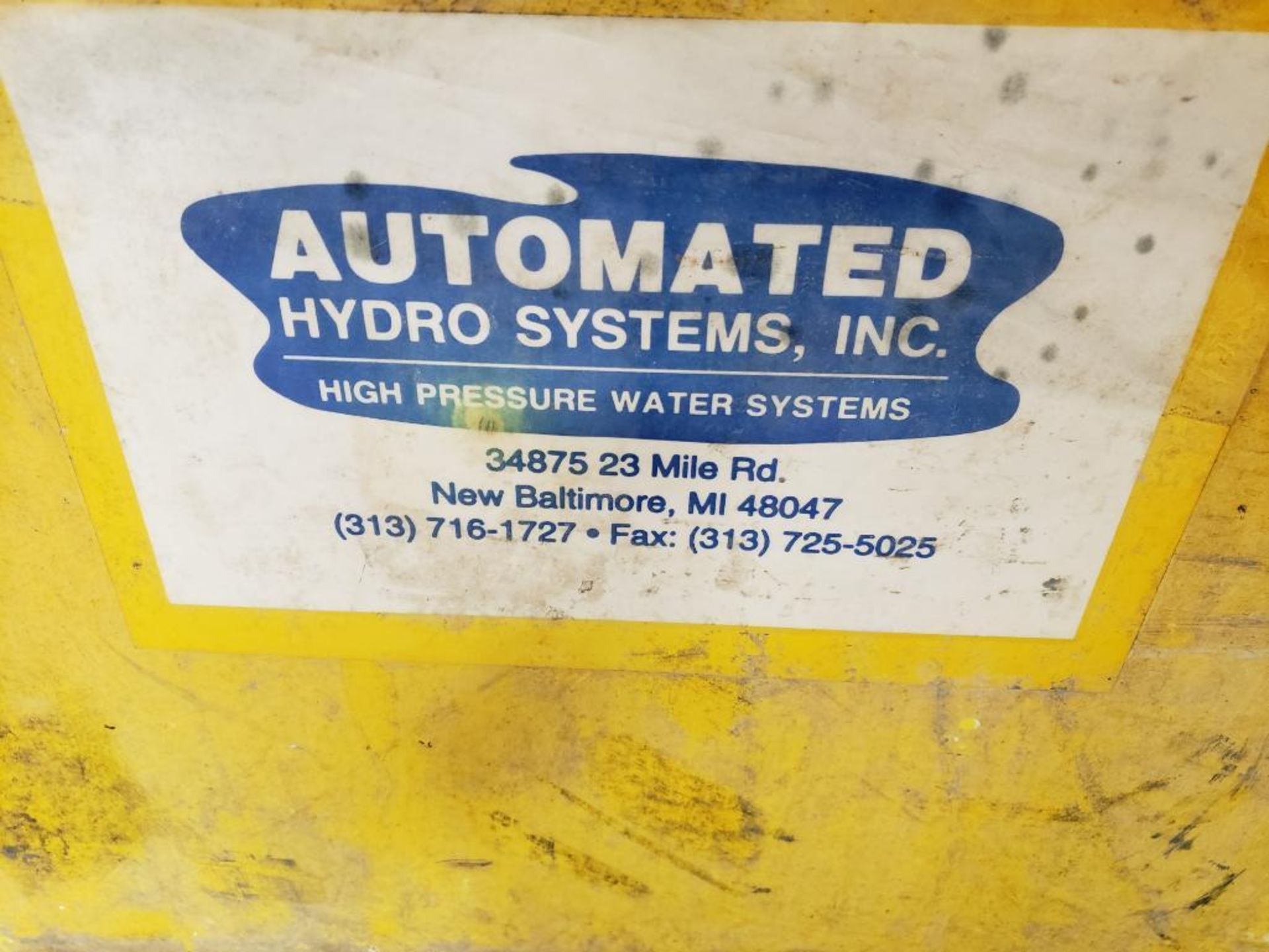 Automated Hydro Systems high pressure water system. - Image 9 of 14