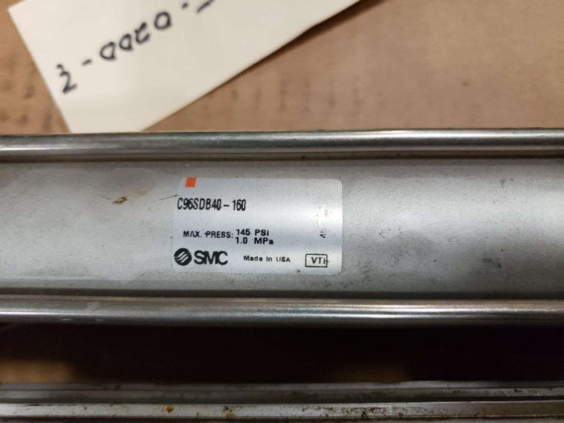 Pallet of assorted pneumatic cylinders. SMC, Festo. - Image 7 of 24