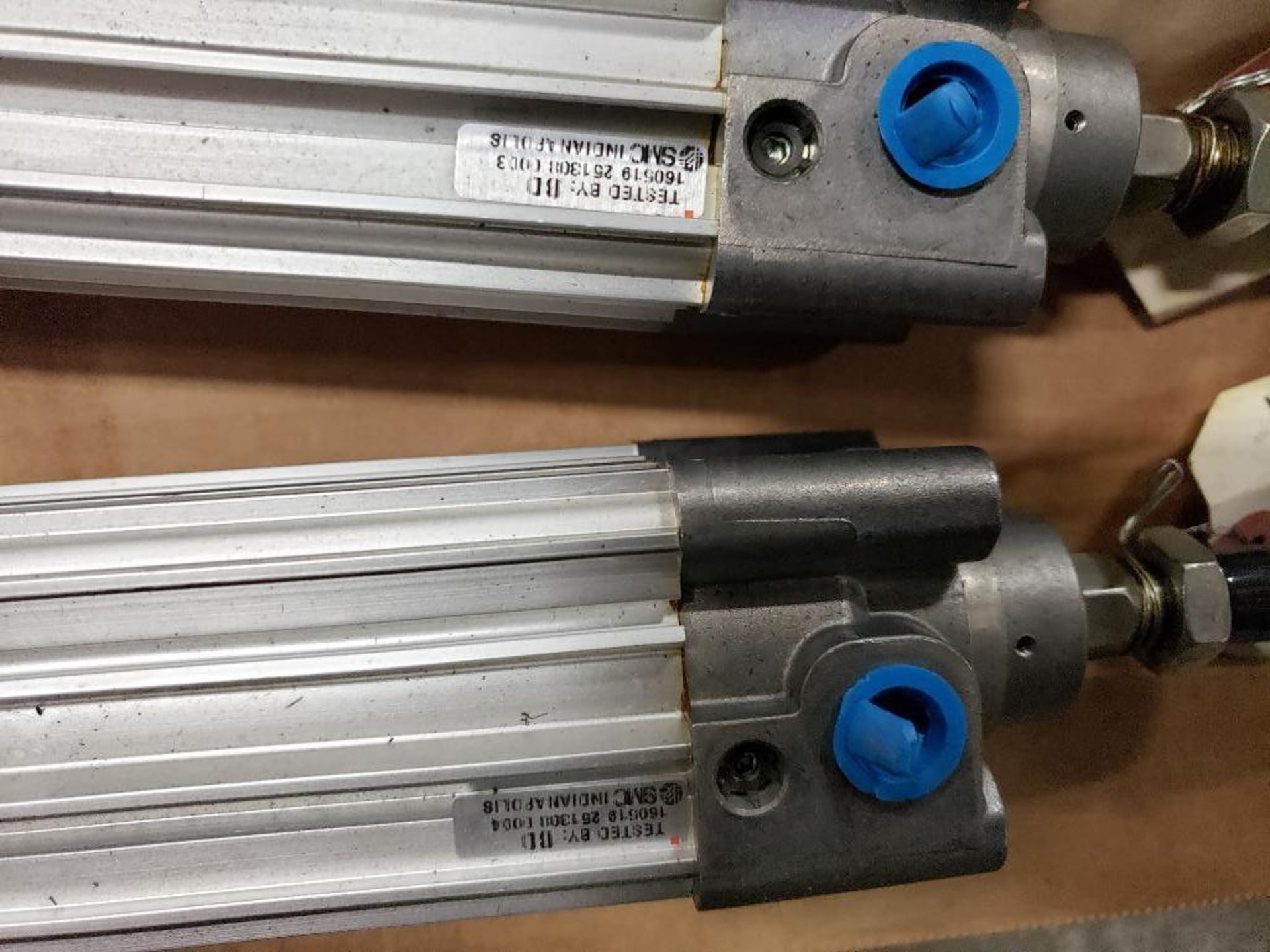 Pallet of assorted pneumatic cylinders. SMC, Festo. - Image 18 of 24