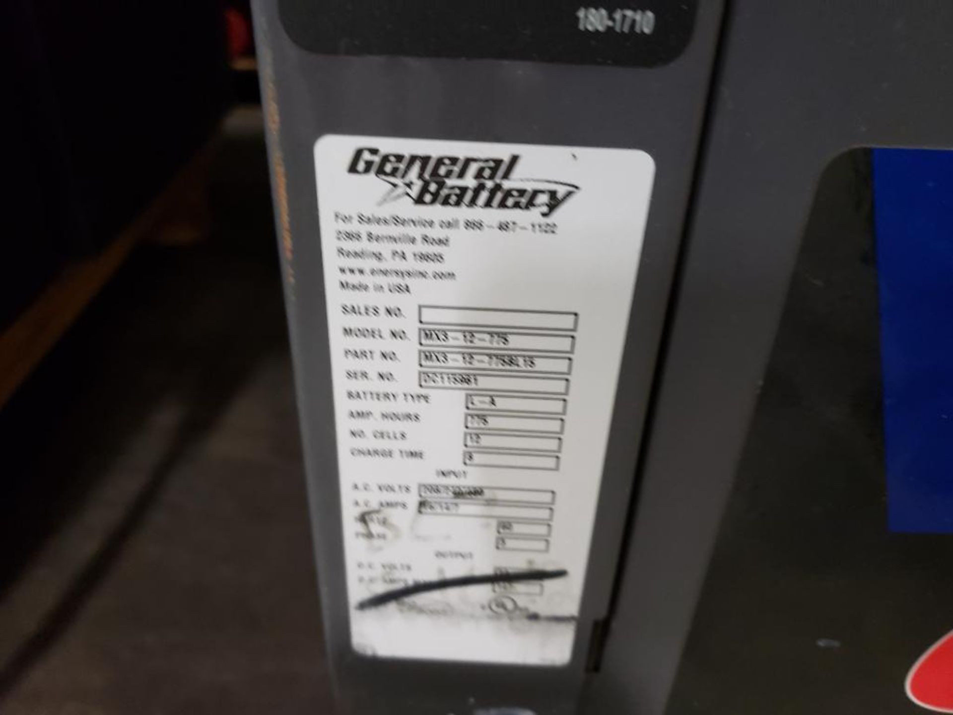 24 Volt General Battery charger. MX3-12-775BL15, 775AH. 3-phase, 208/240/480V. - Image 4 of 5